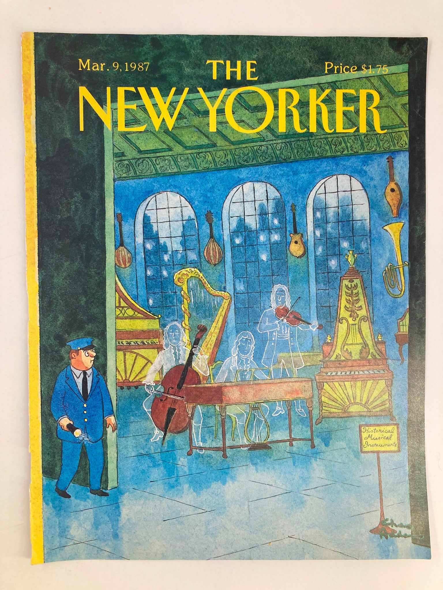 COVER ONLY The New Yorker March 9 1987 Historical Musicians by Chas Addams