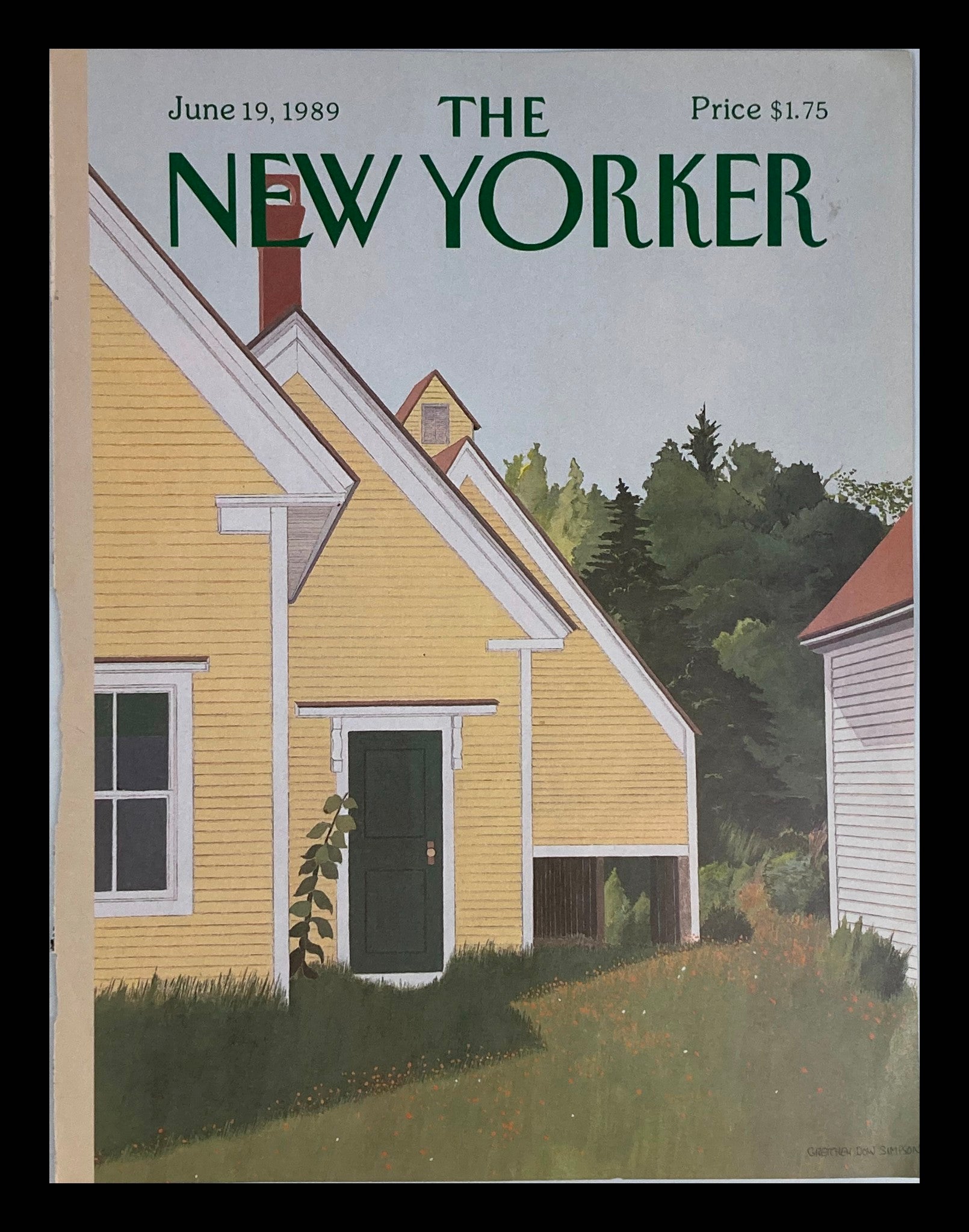 COVER ONLY The New Yorker June 19 1989 Empty Houses by Gretchen Dow Simpson