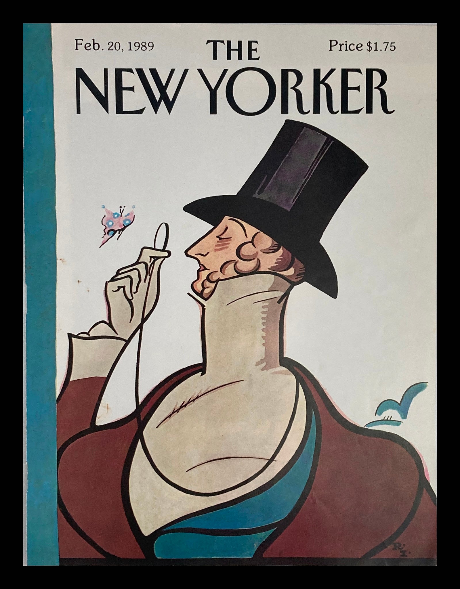 COVER ONLY The New Yorker February 20 1989 Eustace Tilley by Rea Irvin