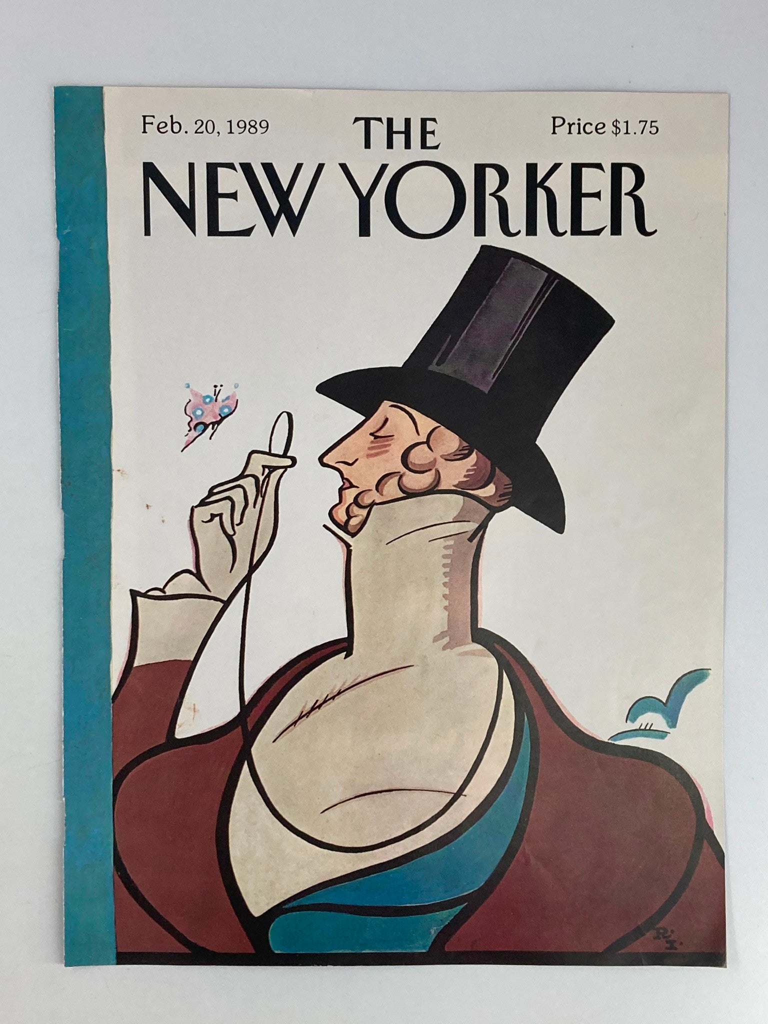 COVER ONLY The New Yorker February 20 1989 Eustace Tilley by Rea Irvin