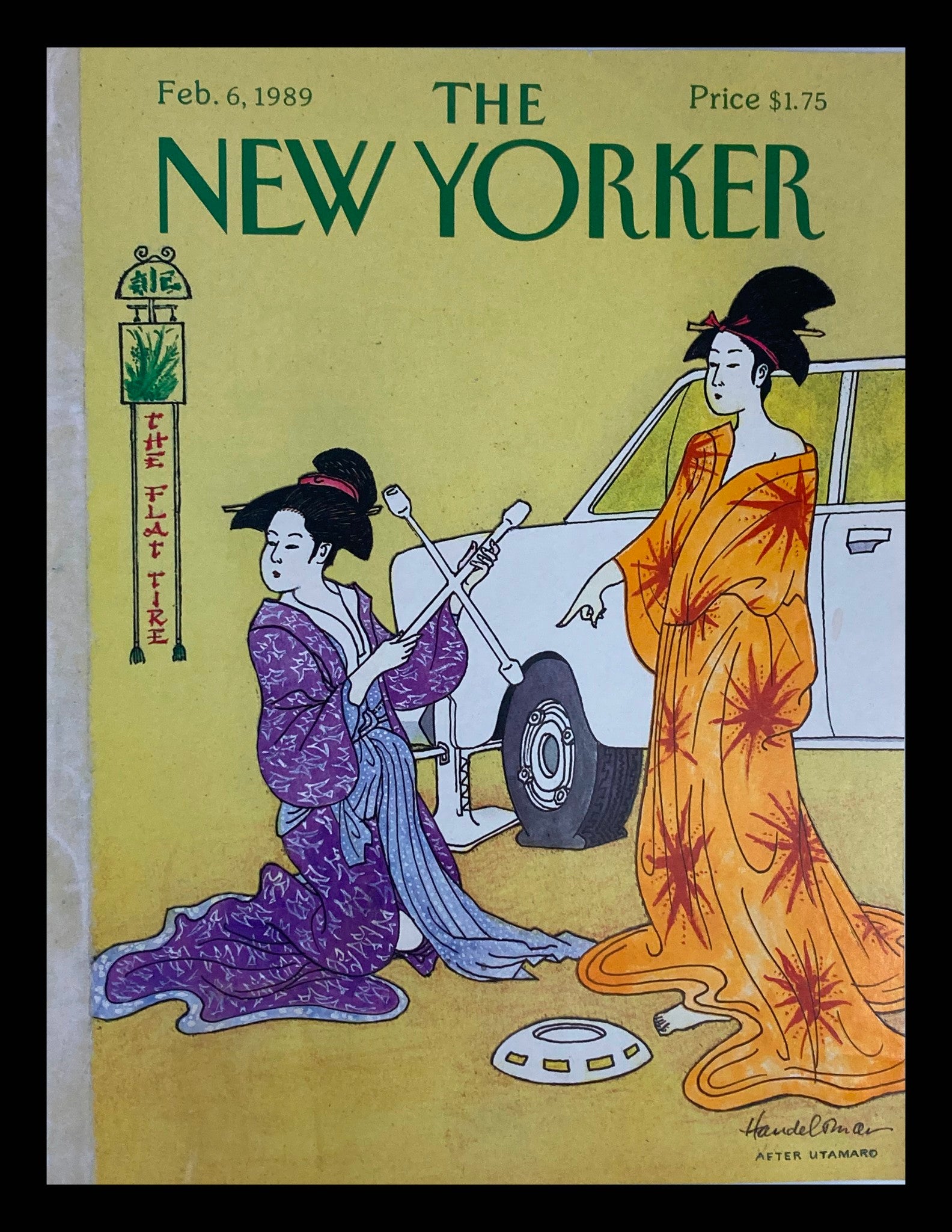 COVER ONLY The New Yorker February 6 1989 After Utamaro by J.B. Handelsman