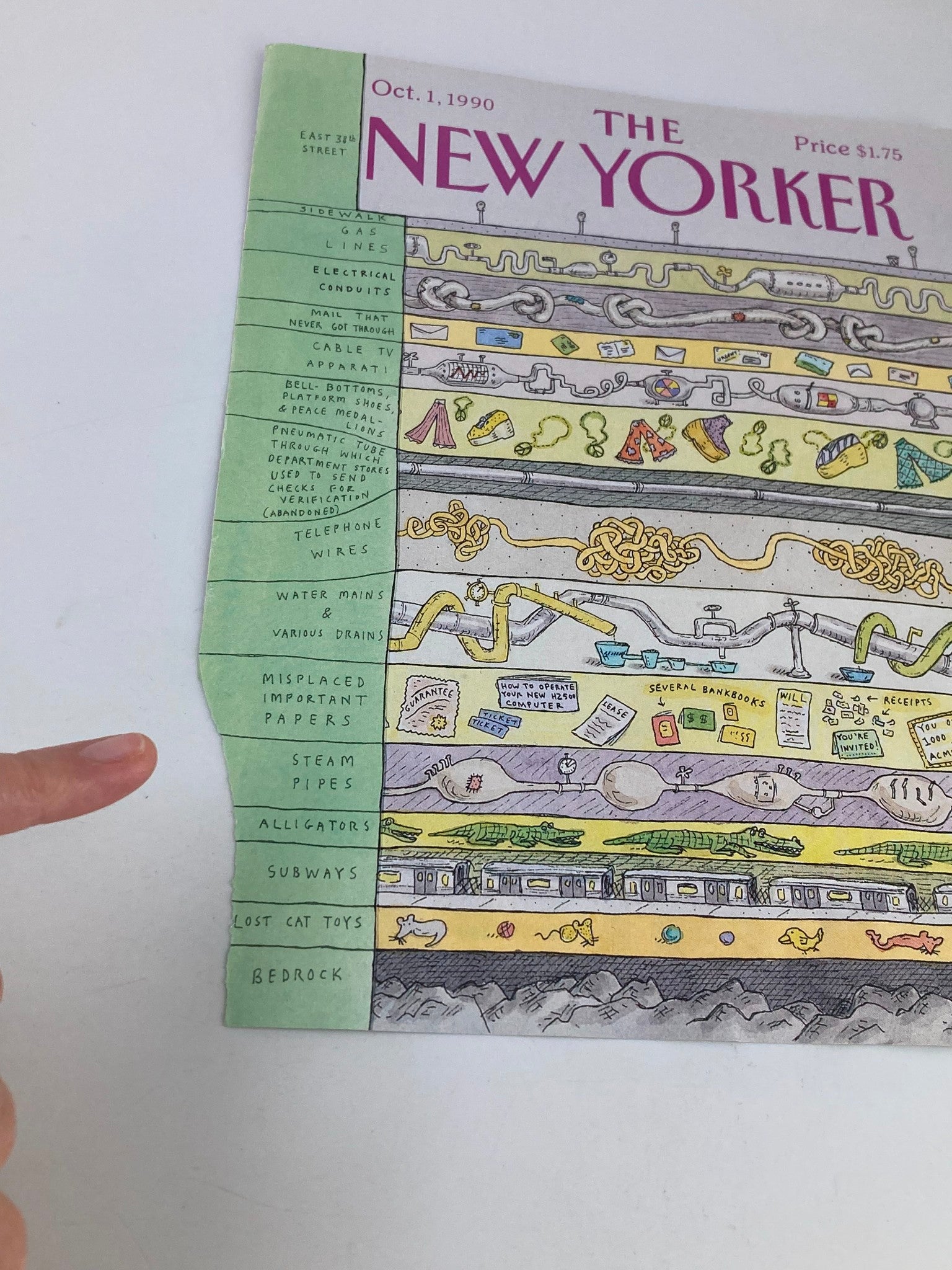 COVER ONLY The New Yorker October 1 1990 East 38th Street by Roz Chast