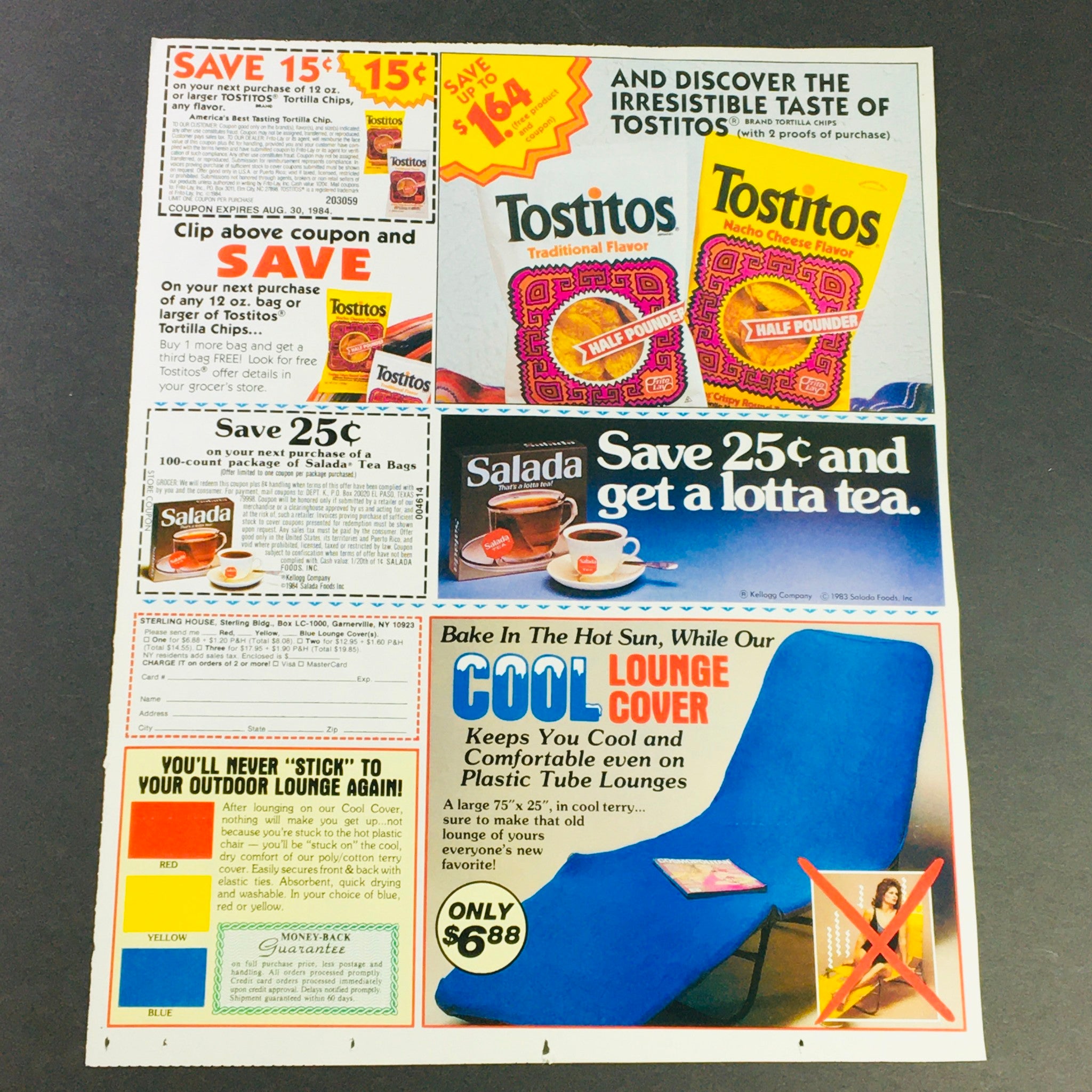 VTG Retro 1984 Purina Sea Dog Free Fish & Tostitos Potato Nacho Chips Ad Coupon