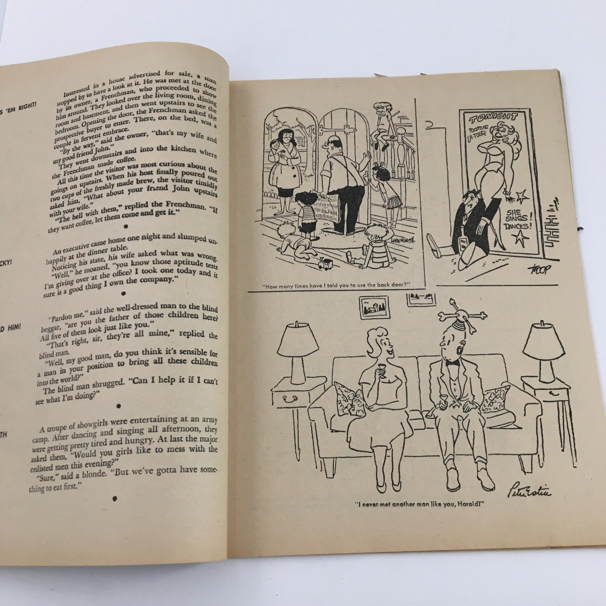 Another interior page of Laugh Parade Humor Magazine January 1963, Vol. 2 No. 7 showcasing additional comic strips and jokes reflecting the lighthearted humor of the era.