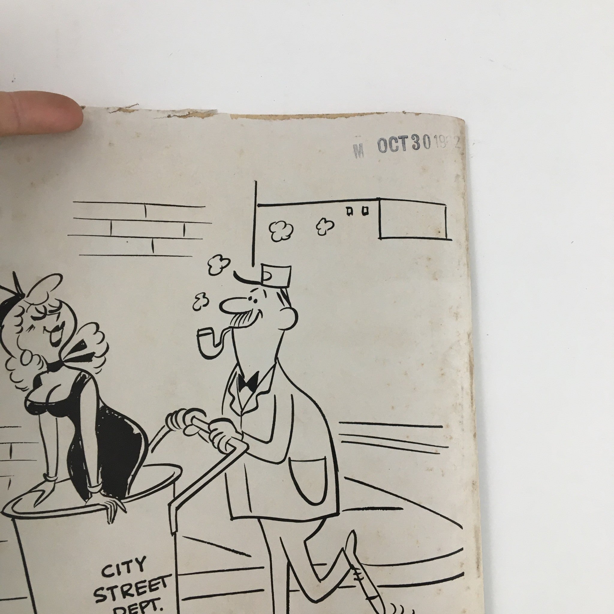 Cover art of Laugh Parade Humor Magazine January 1963, Vol. 2 No. 7 showing a cartoon scene with a character holding a pipe, displaying 1960s humor.