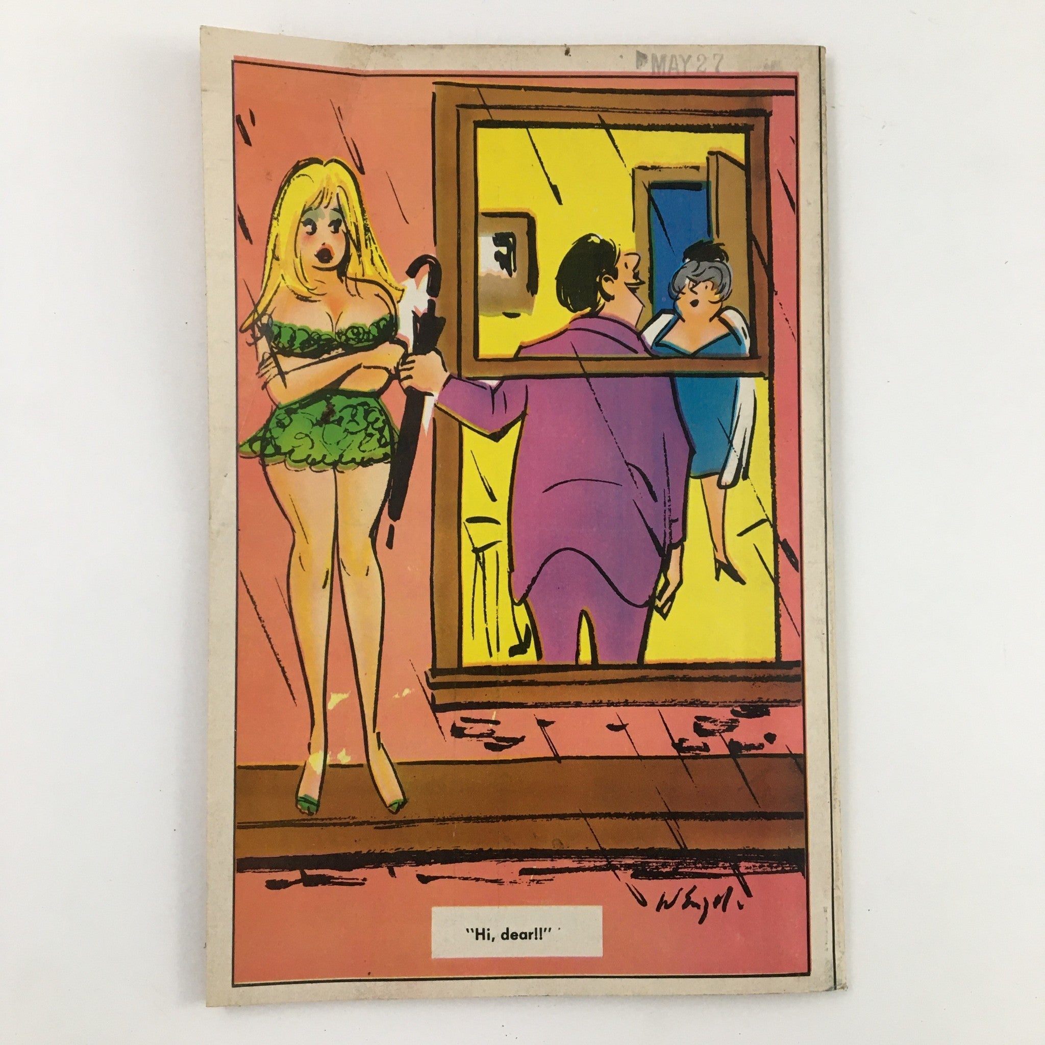 Cover page of VTG 150 New Cartoons October 1971 No. 42 Charlton Joke Magazine, featuring colorful artwork and iconic comic character designs.