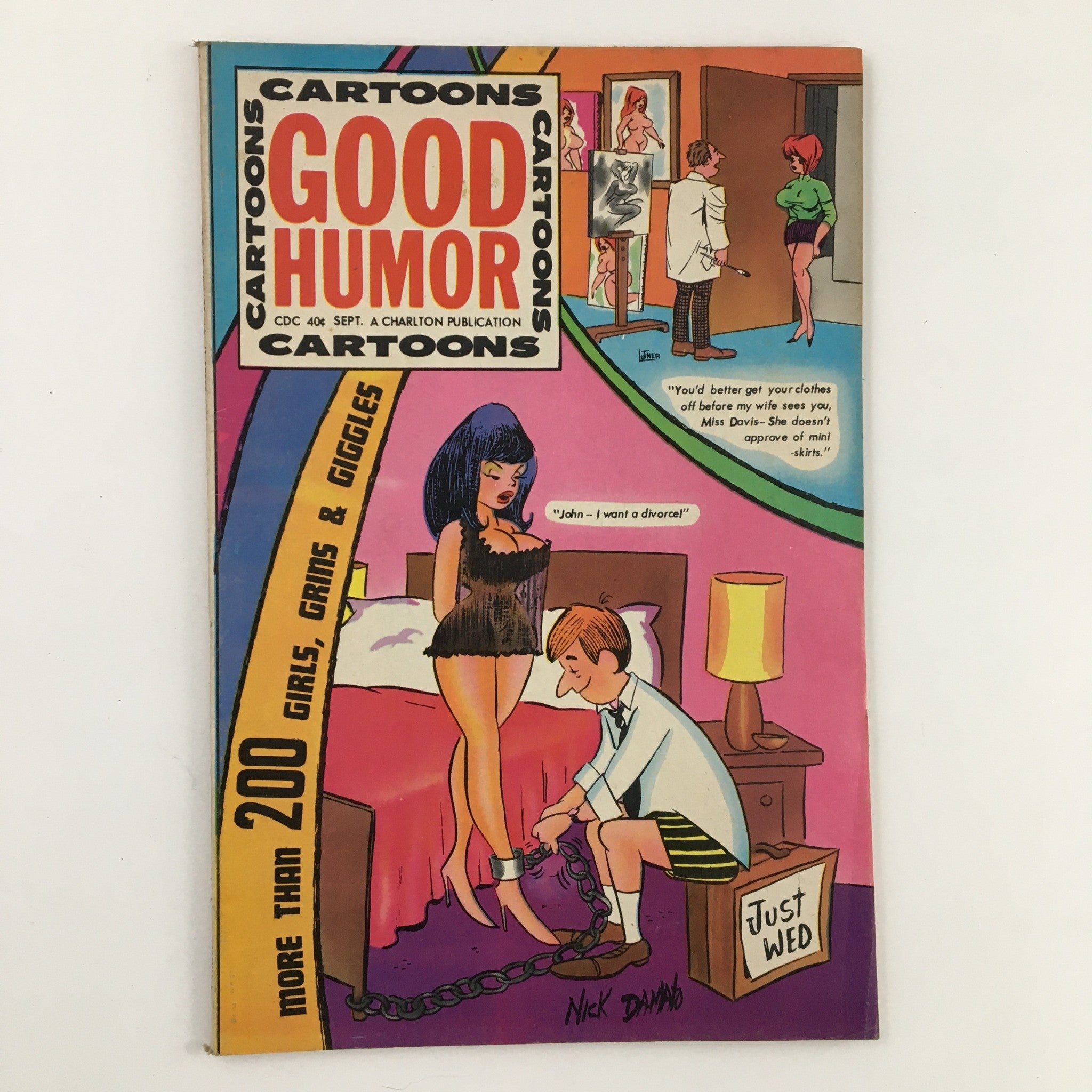 Cover of Good Humor September 1971 No. 41 magazine featuring cartoon illustrations, including a playful scene between characters in humorous settings.