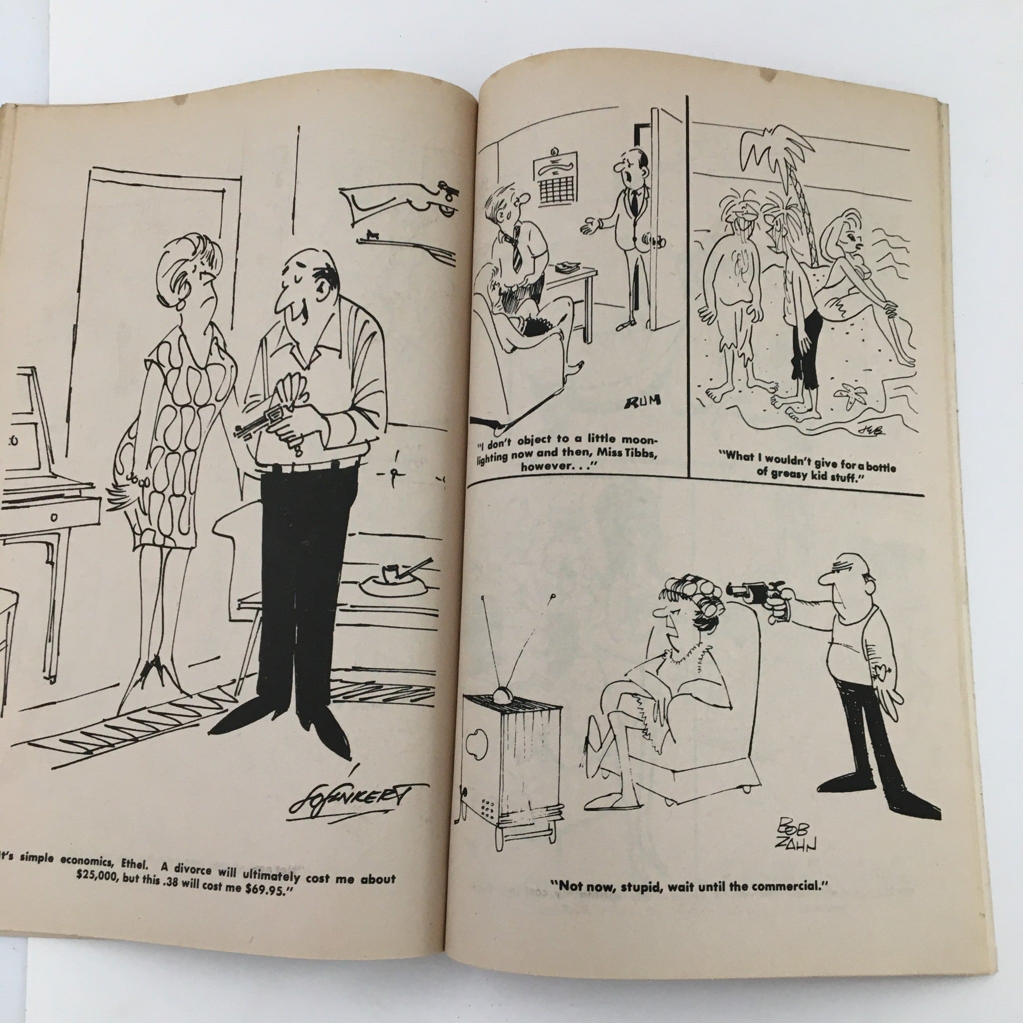 Illustrative pages from Good Humor September 1971 No. 41 magazine featuring humorous cartoons related to dating and relationships, capturing the cultural essence of the 1970s.