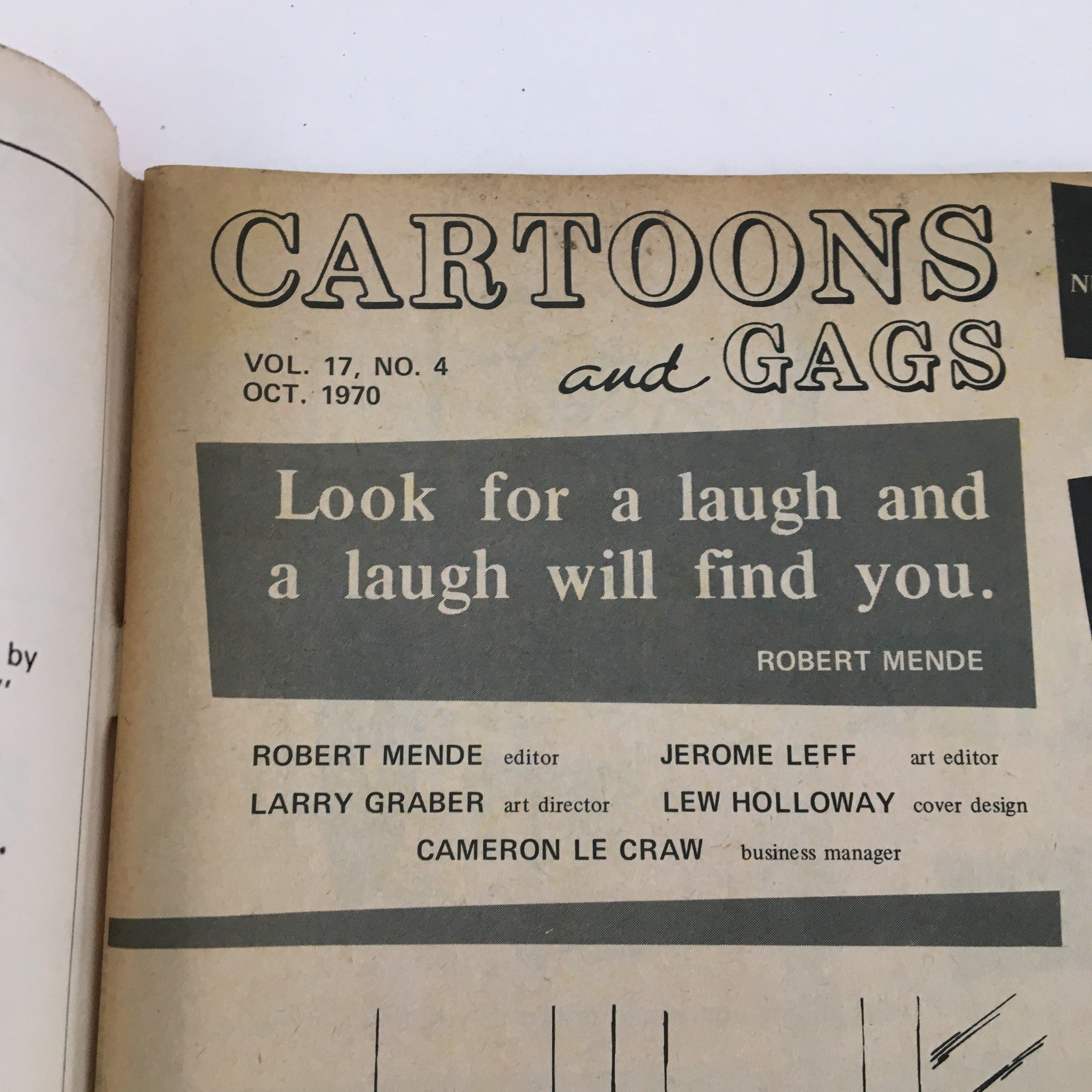 Cartoons and Gags Magazine October 1970 Vol. 17 No. 4 That Wild Sexy Chick