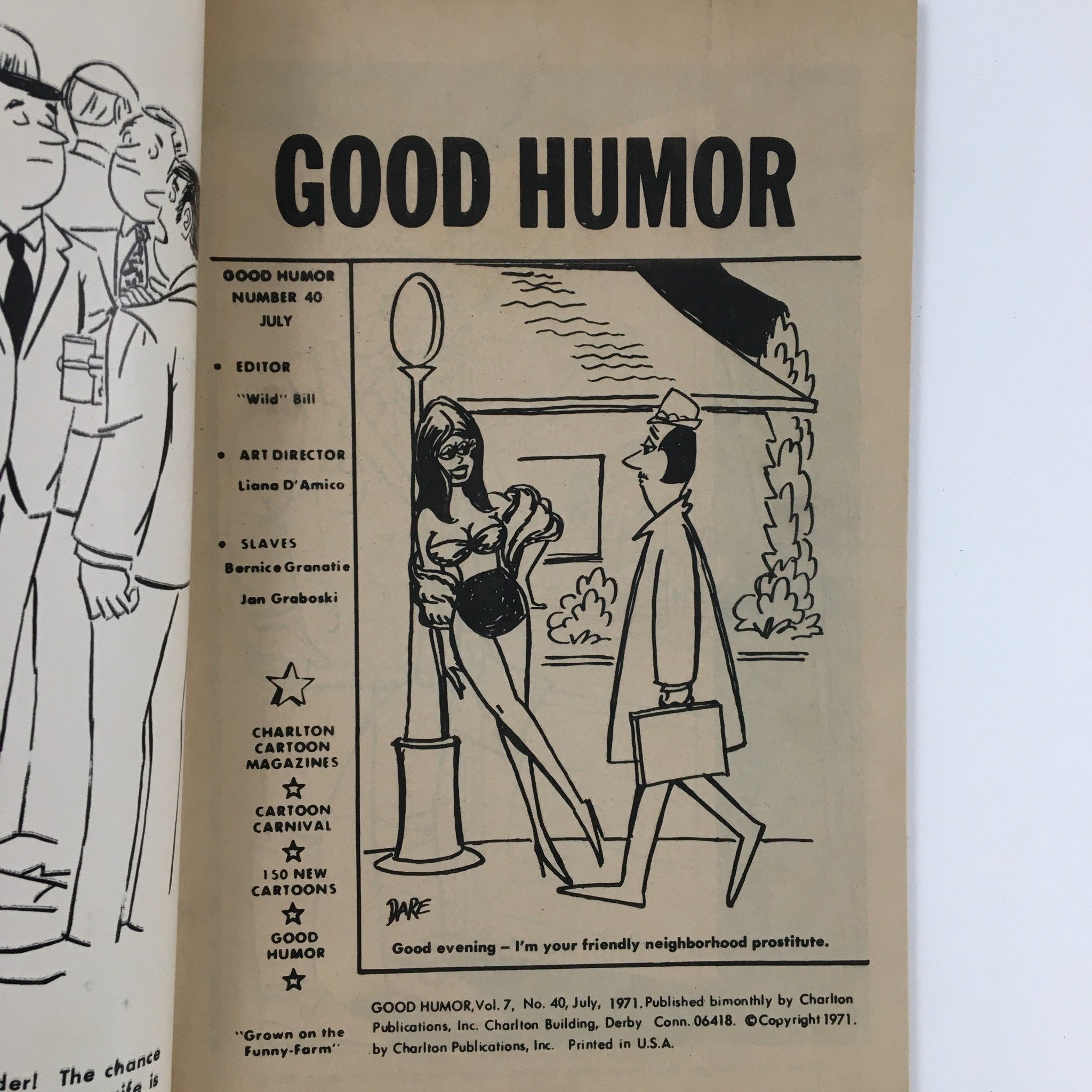 Another inside page of Good Humor Cartoons July 1971 Vol. 7 No. 40 displaying a classic comic strip with vintage artwork and humor.