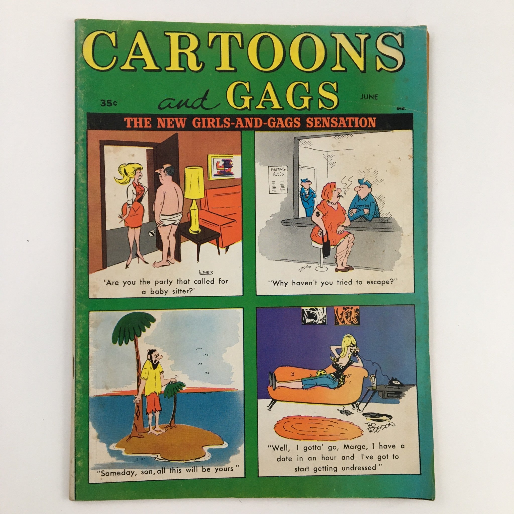 Cartoons and Gags June 1967 Vol. 10 No. 3 Wicked Women and Bad Boys