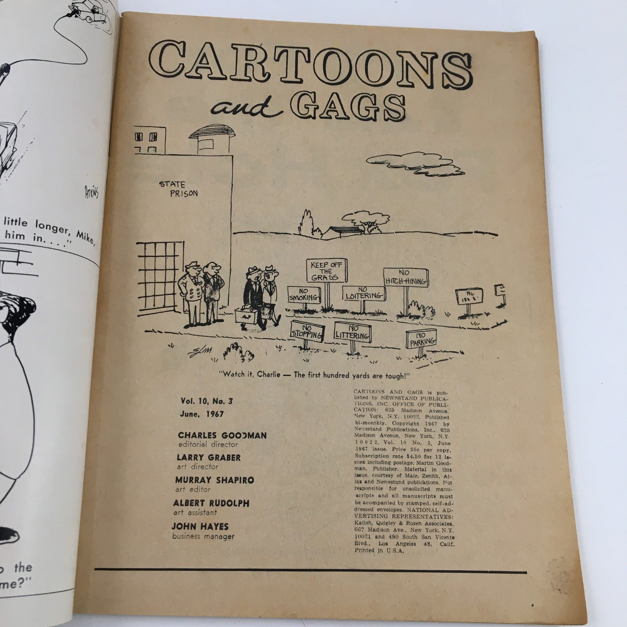 Cartoons and Gags June 1967 Vol. 10 No. 3 Wicked Women and Bad Boys