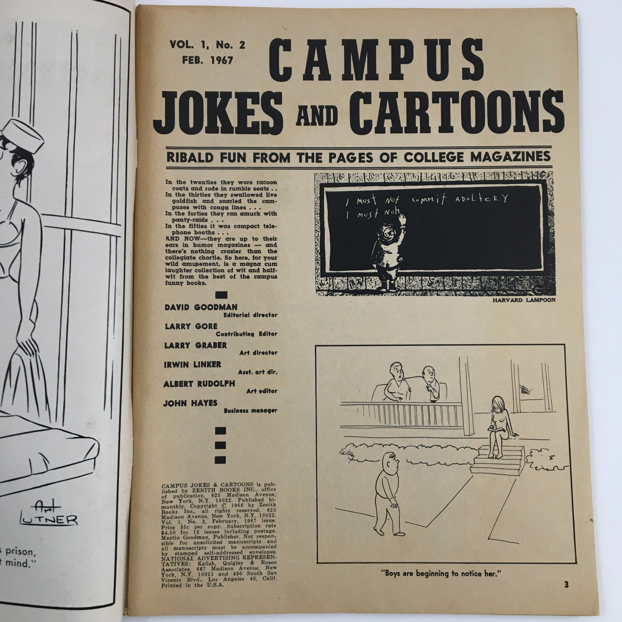 Campus Jokes and Cartoons February 1967 Vol. 1 No. 2 The Suma Cum Laughter