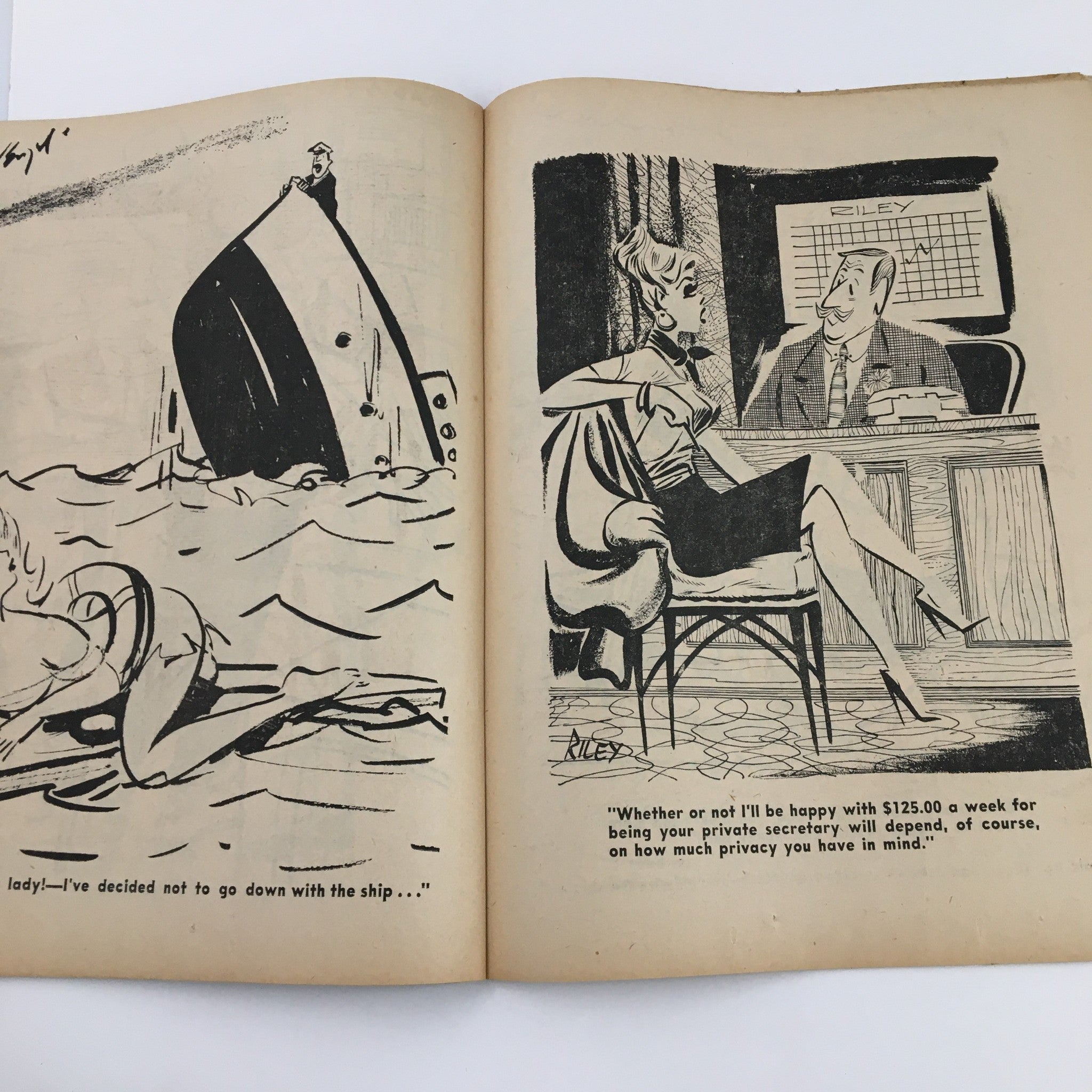 Another interior page of 'French Cartoons and Cuties' August 1964 Vol. 1 No. 37 featuring playful comic art and clever dialogues.