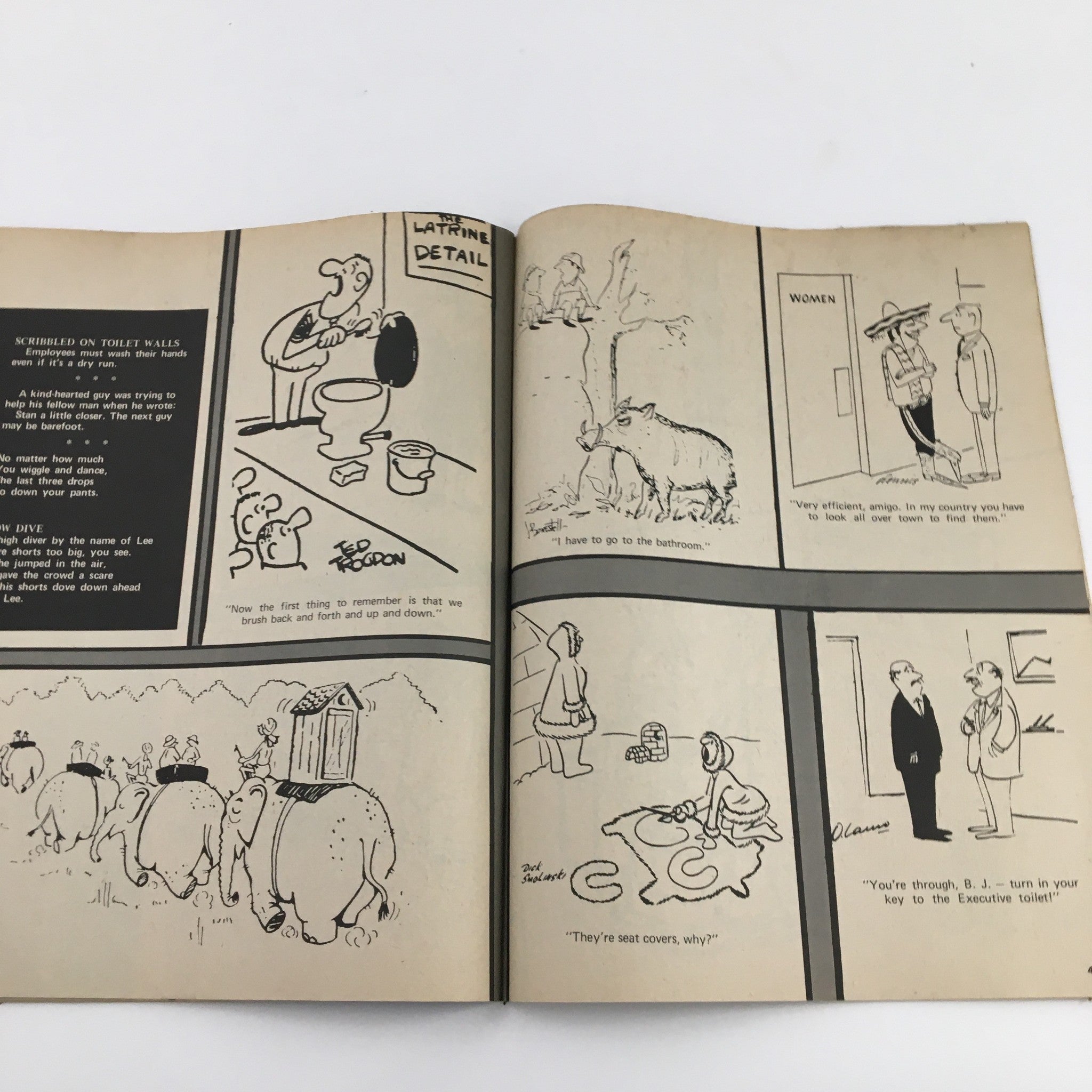 Cartoons & Laughs August 1971 Vol. 10 No. 4 Naked In The Shadows & Real Gone, featuring humorous sketches about everyday life and comical situations.