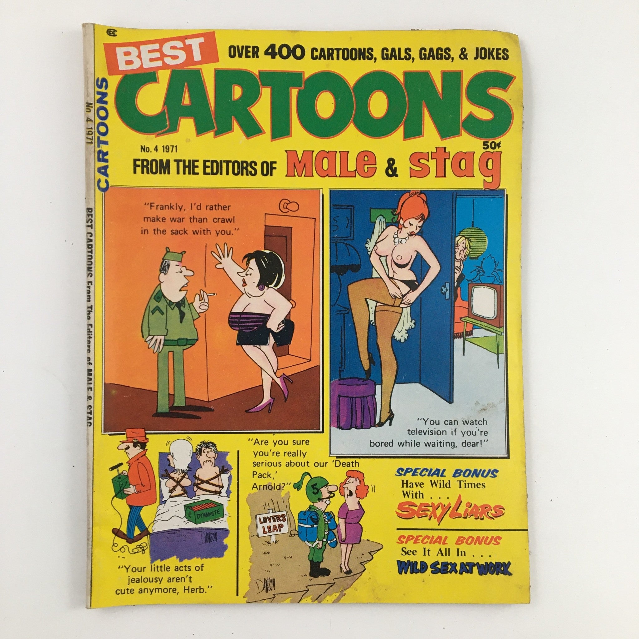 Best Cartoons Male & Stag 1971 No. 4 Have Wild Times with Sexy Liars