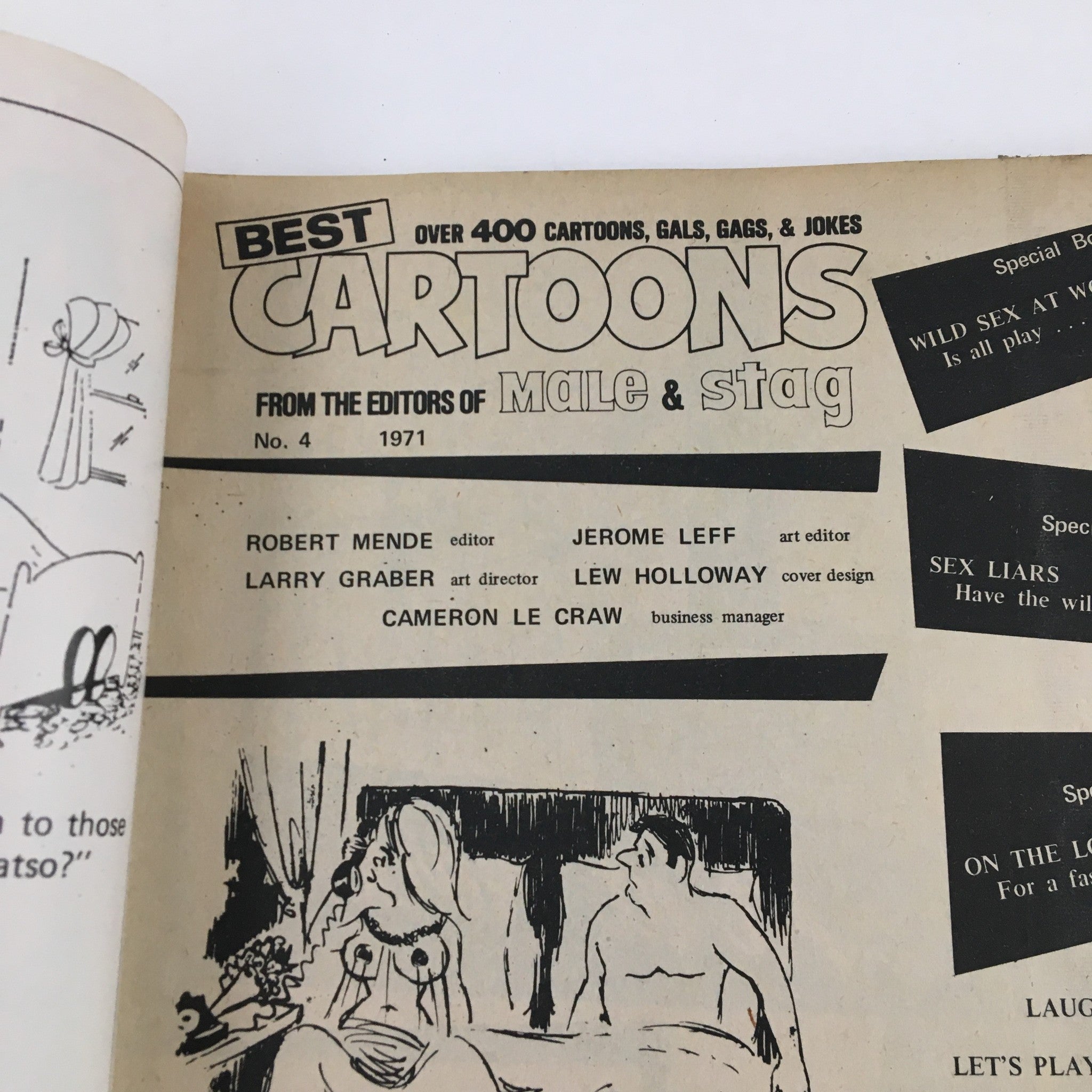 Best Cartoons Male & Stag 1971 No. 4 Have Wild Times with Sexy Liars