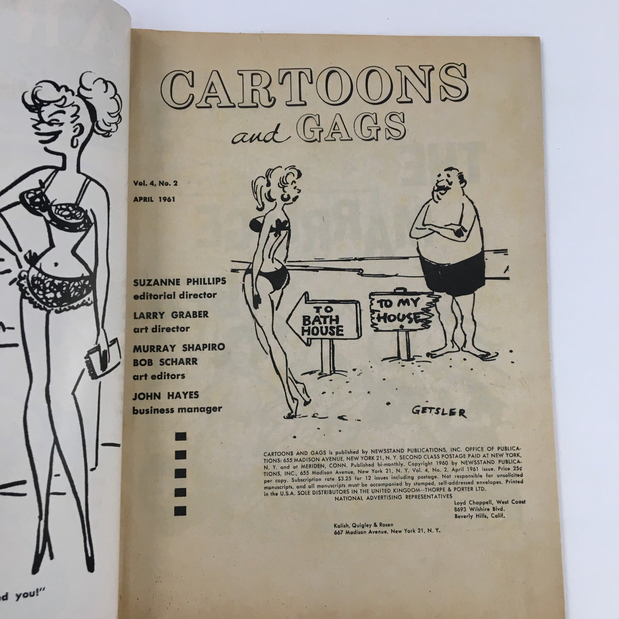 Cartoons and Gags April 1961 Vol. 4 No. 2 Romantic Antics No Label