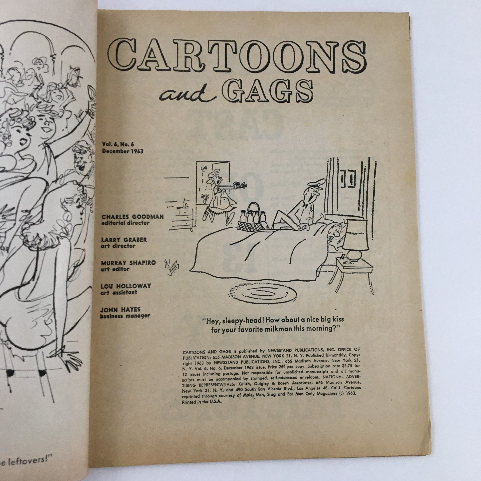 Cartoons and Gags December 1963 Vol. 6 No. 6 Bikini Belly Busters No Label