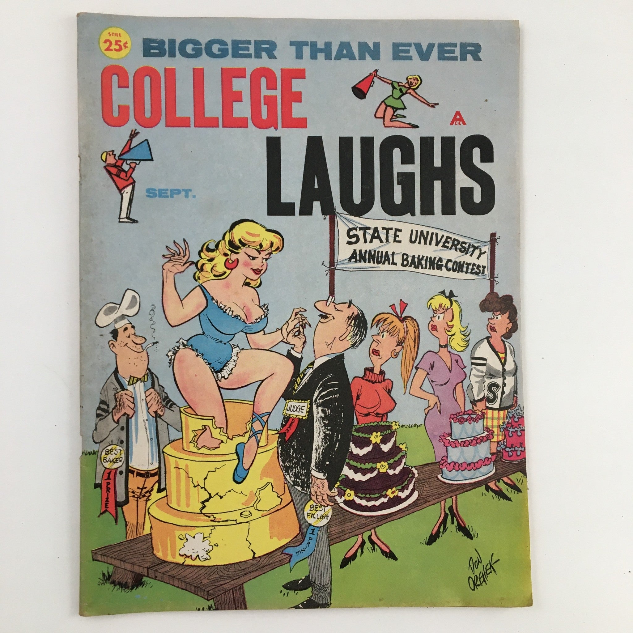 College Laughs September 1963 Vol. 1 No. 33 Sunnyside Nudist Colony No Label