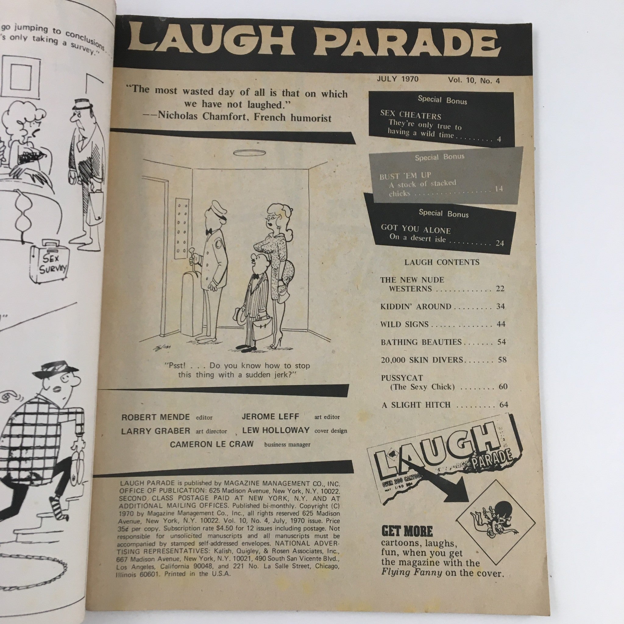 Laugh Parade Magazine July 1970 Vol. 10 No. 4 The New Nude Westerns No Label