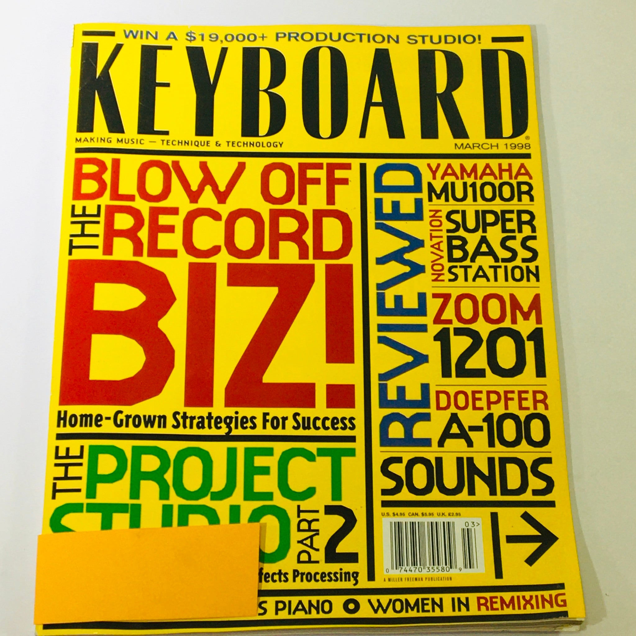 Keyboard Magazine March 1998 - Yamaha MU100R & Novation Super Bass Station