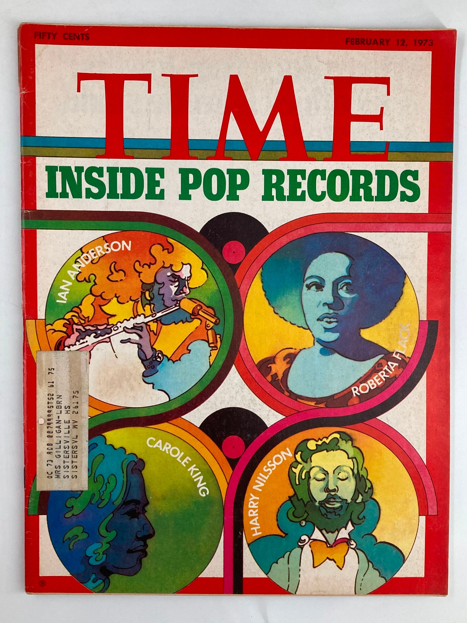 VTG Time Magazine February 12 1973 Roberta Flack, Ian Anderson, Carole King