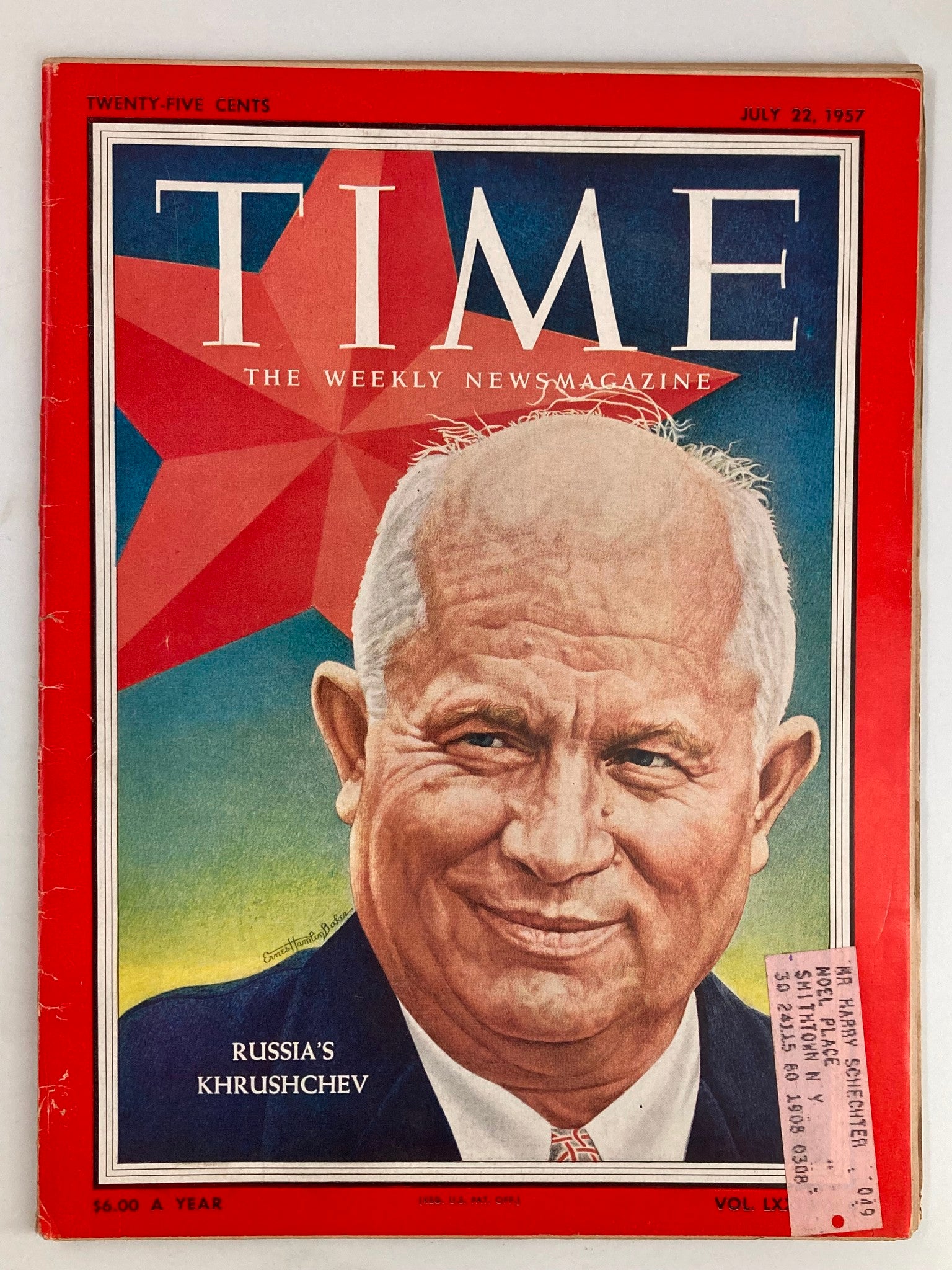 VTG Time Magazine July 22 1957 Russia's Nikita Khrushchev