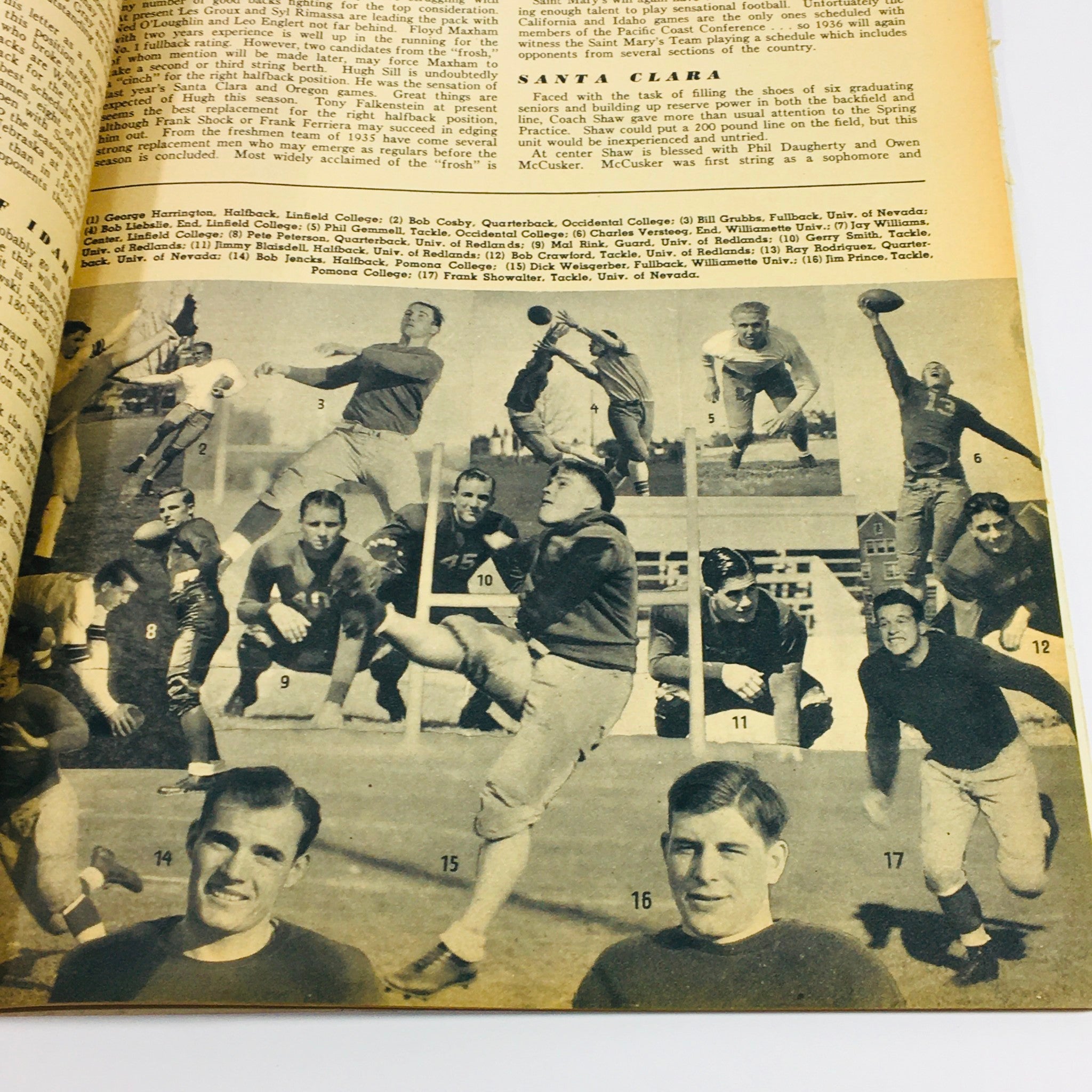 VTG The Intercollegiate Football Pictorial 1936 - Boston & Brown University