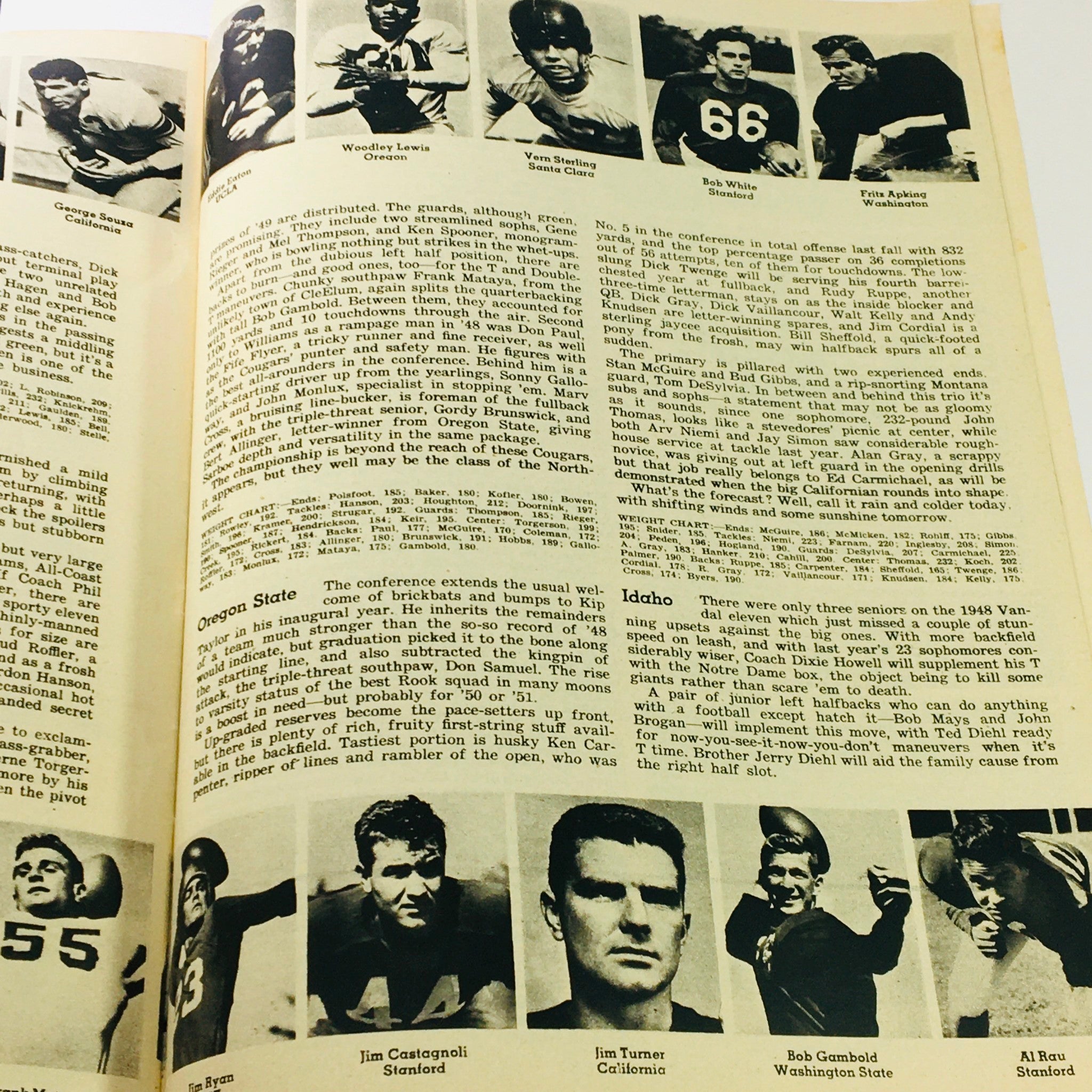 VTG Illustrated Football Annual Magazine 1949 - Jim Owens of Oklahoma / No Label