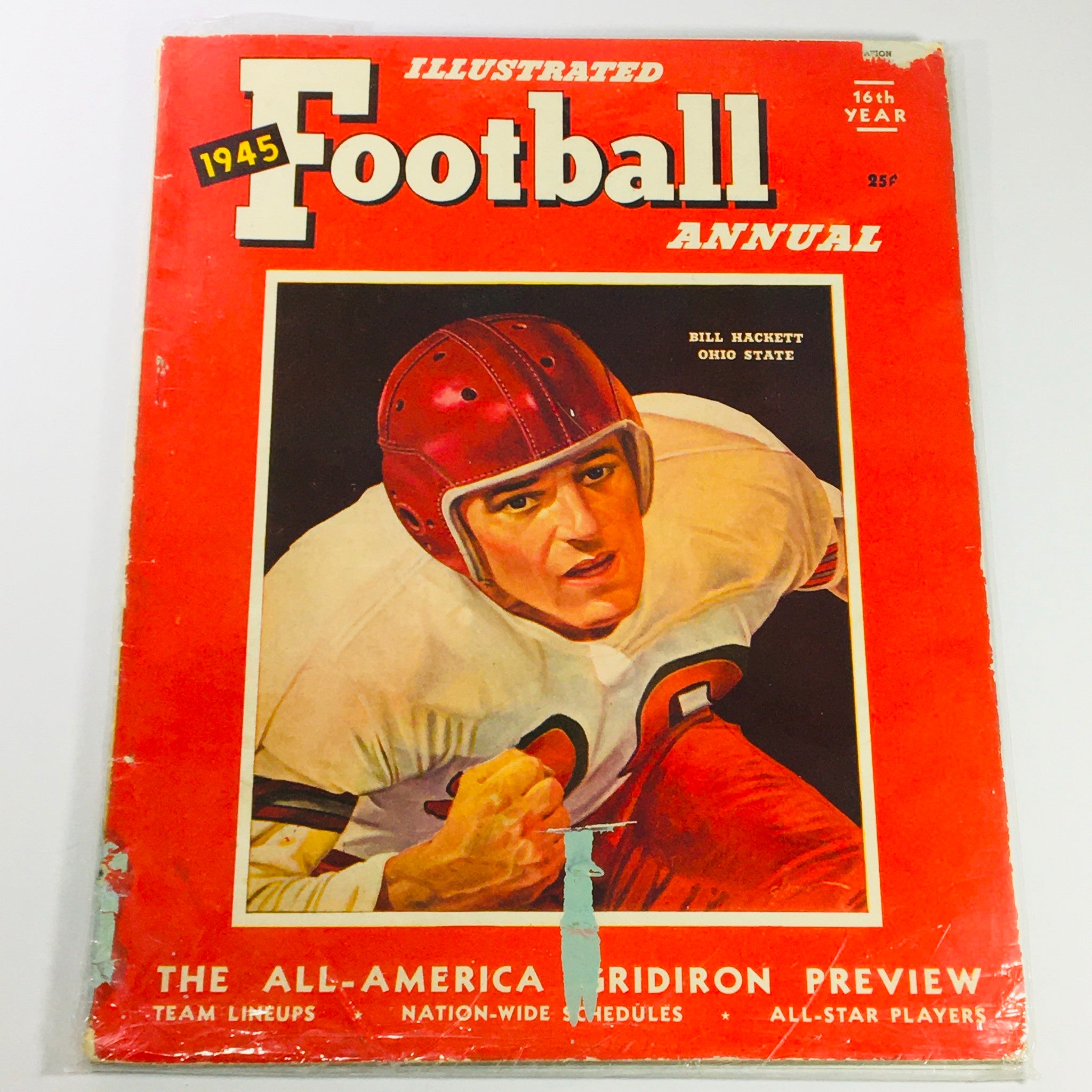 VTG Illustrated Football Annual Magazine 1945 - Bill Hackett of Ohio State