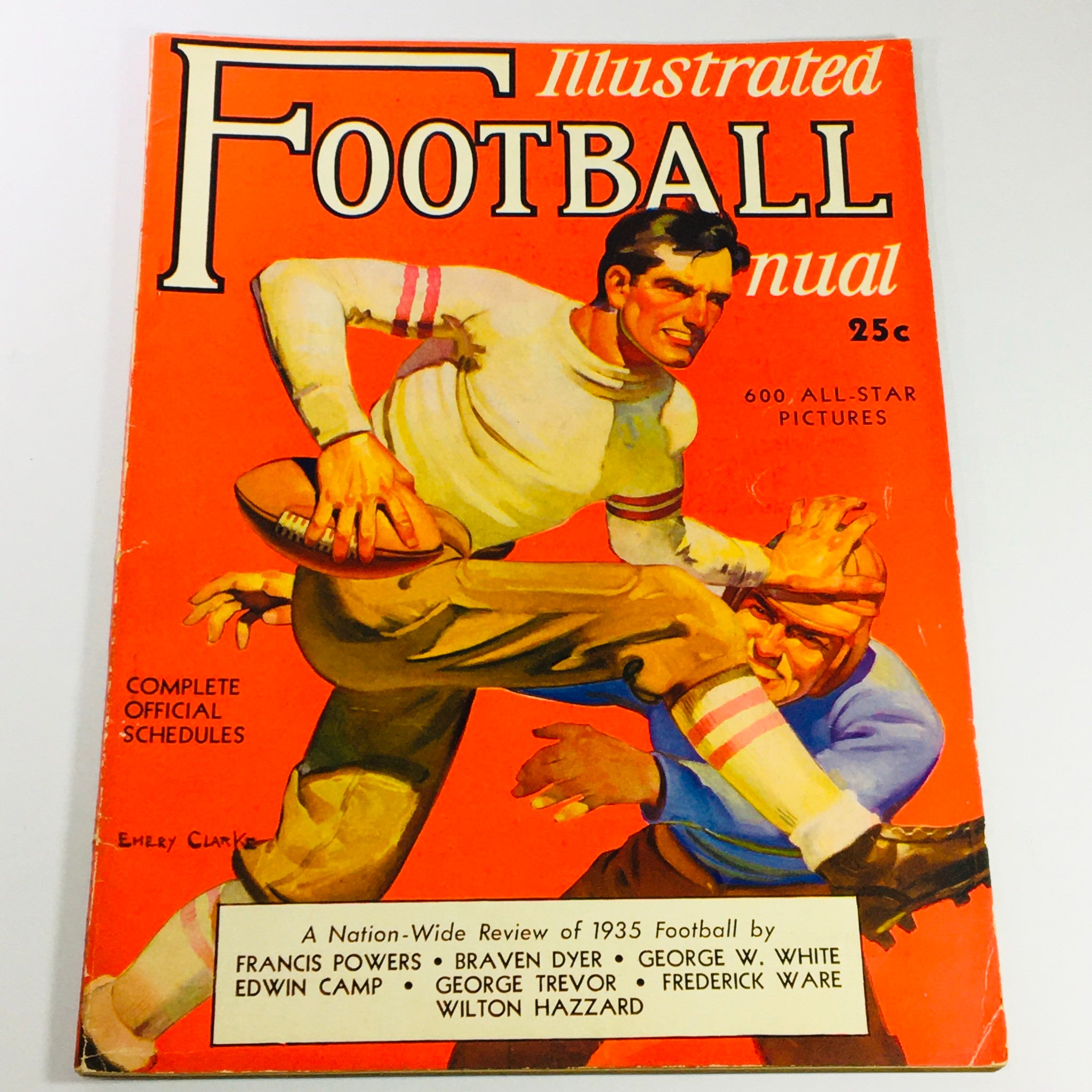 VTG Illustrated Football Annual Magazine 1935 - Francis Powers & Braven Dyer