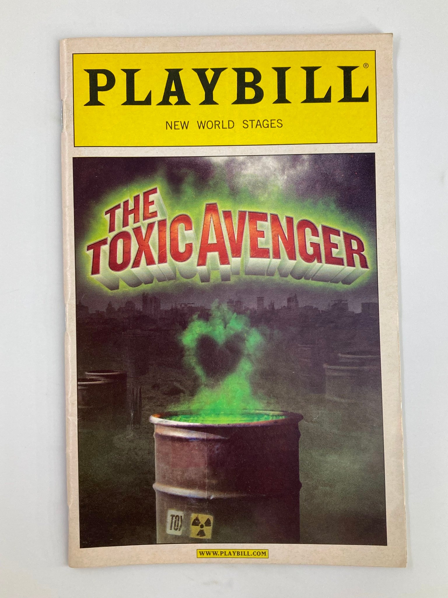 2009 Playbill New World Stages Sara Chase, Nick Cordero in The Toxic Avenger