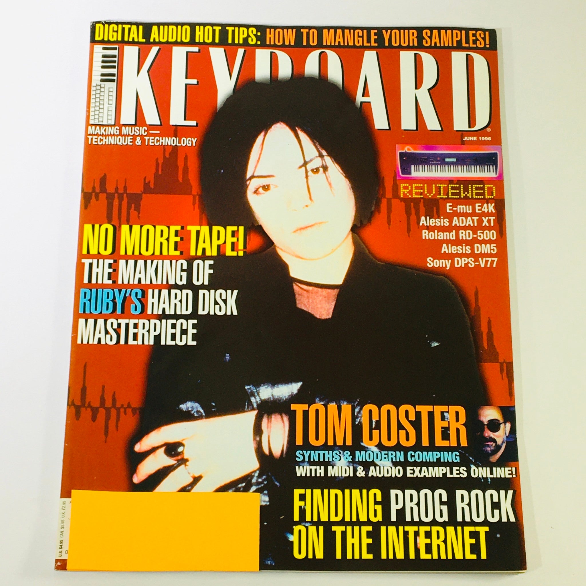 Keyboard Magazine June 1996 - Making of Ruby's Hard Disk & Tom Coster Composing