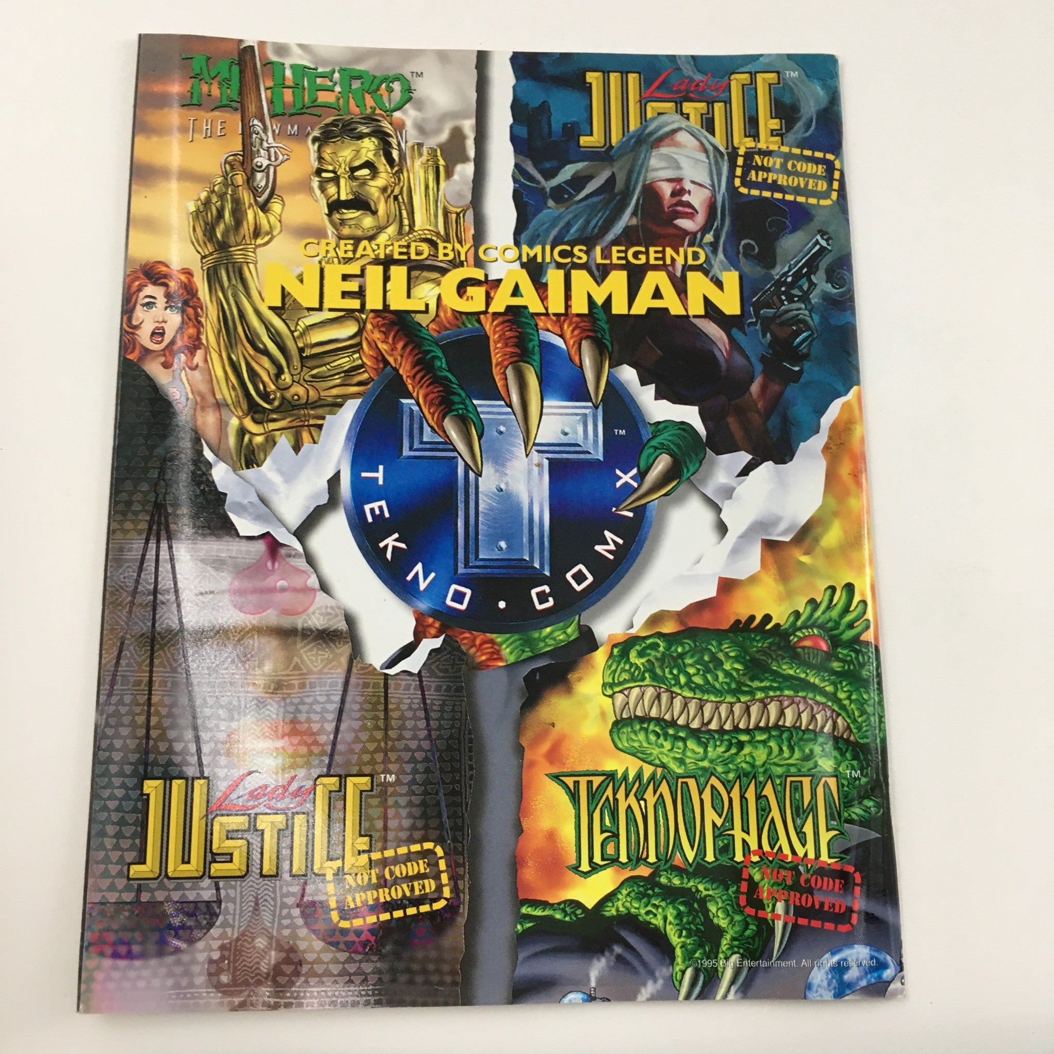 Diamond Dialogue Comics April 1995 Lady Justice & Teknophage by Neil Galman