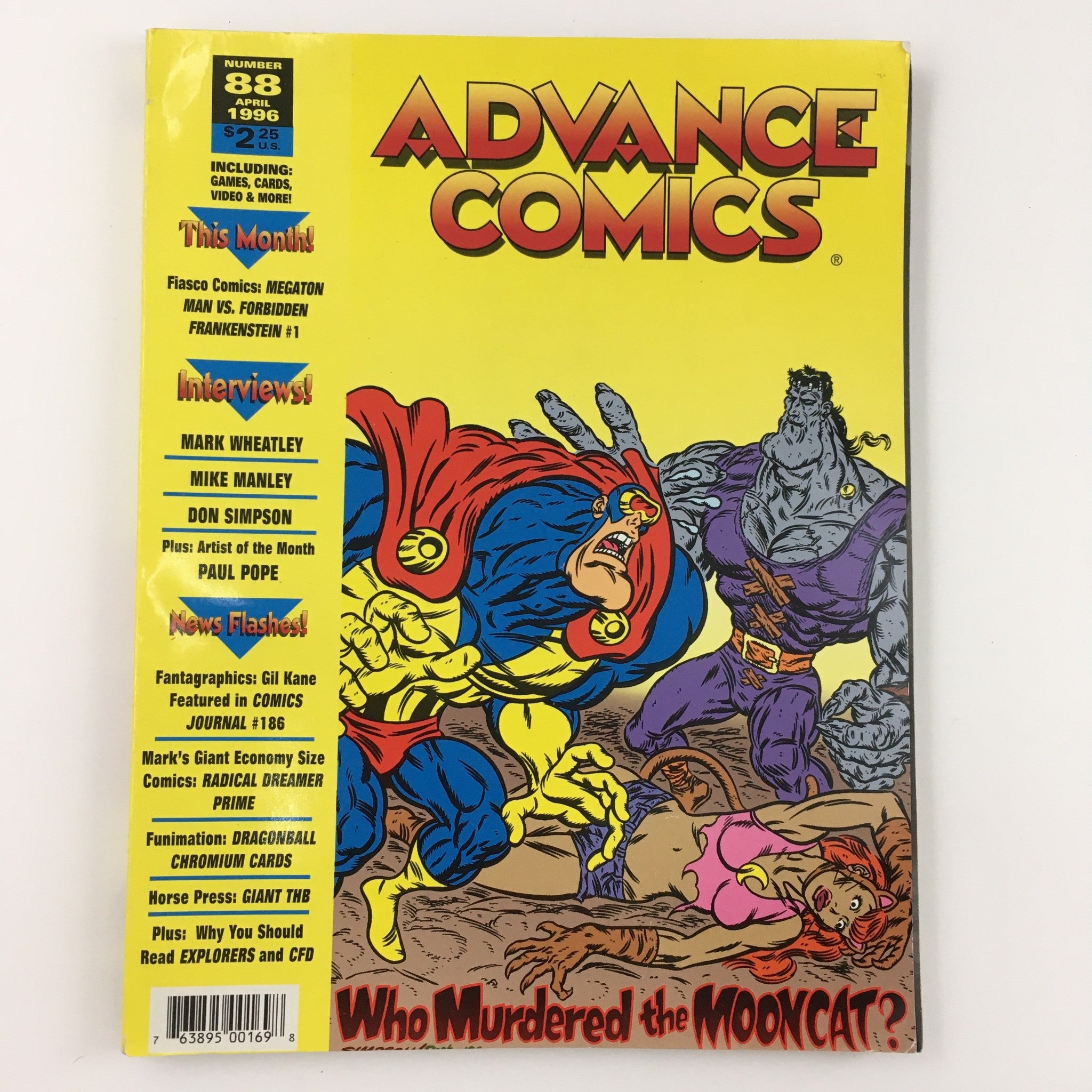 Advance Comics April 1996 No. 88 Megaton Man vs Forbidden Frankenstein No Label