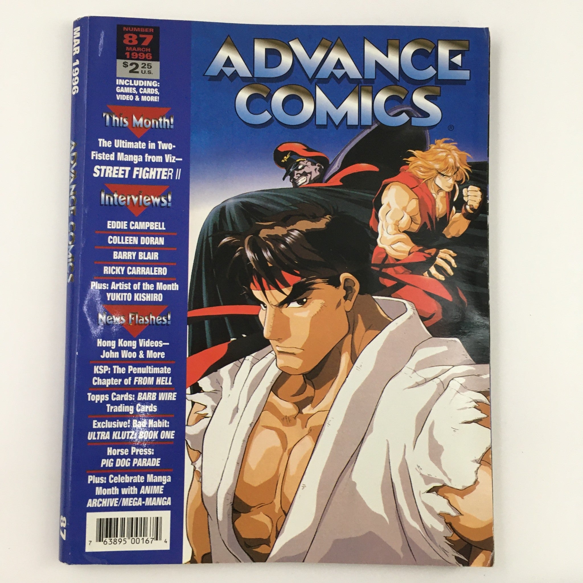 Advance Comics March 1996 No. 87 The Ultimate Street Fighter II Manga No Label