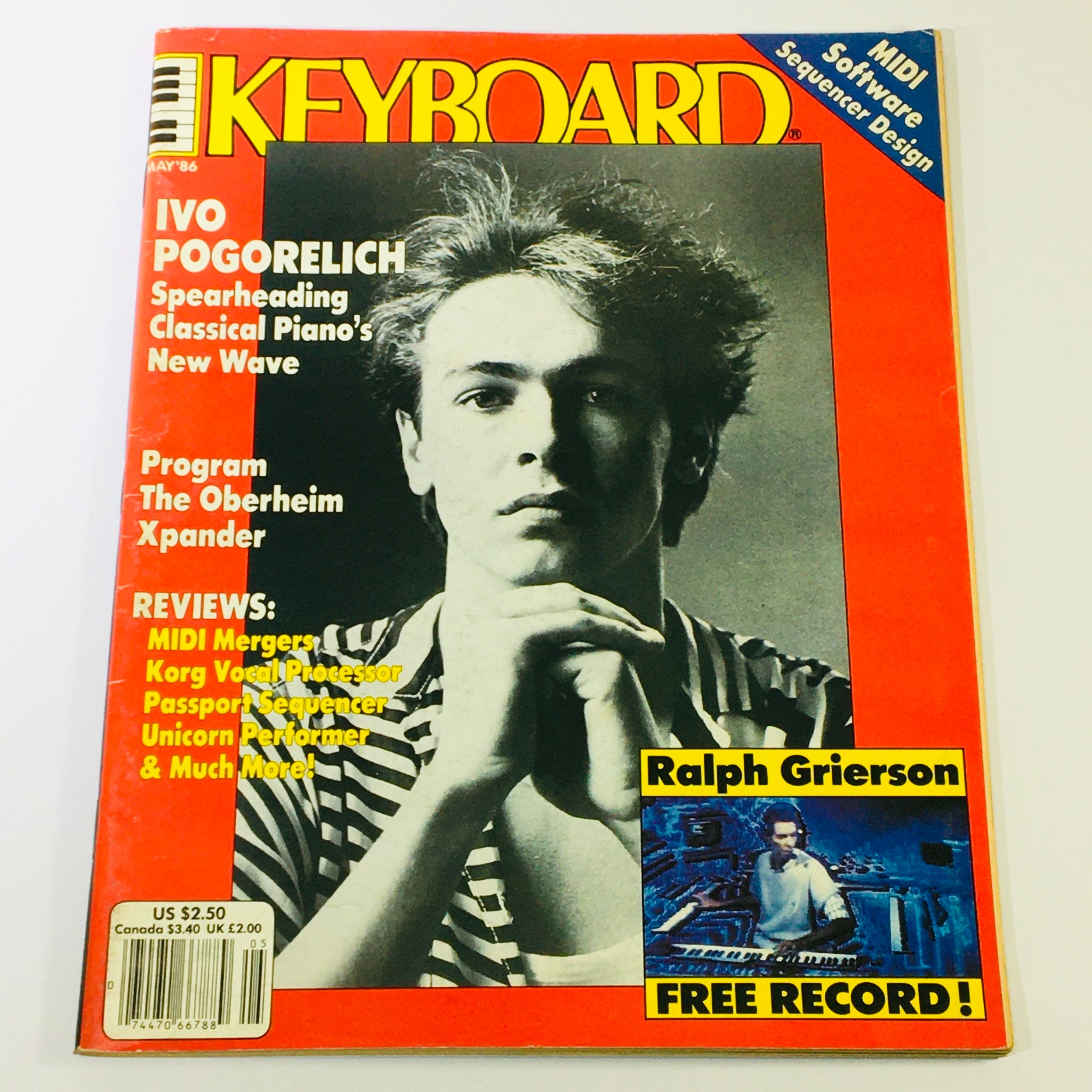 VTG Keyboard Magazine May 1986 - Ivo Pogorelich Classical Piano & Ralph Grierson