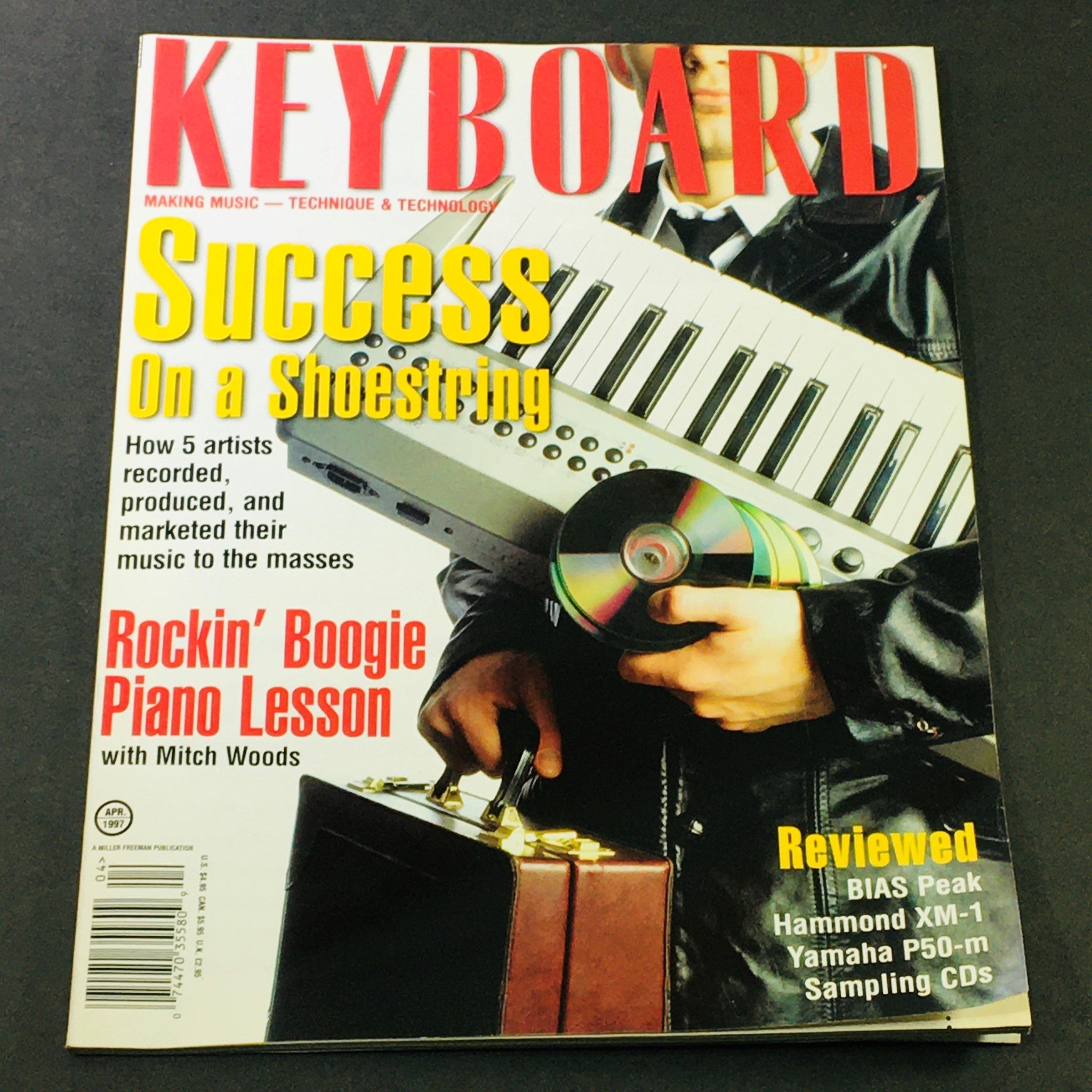 Keyboard Magazine April 1997 - Rockin' Boogie Piano Lesson with Mitch Woods