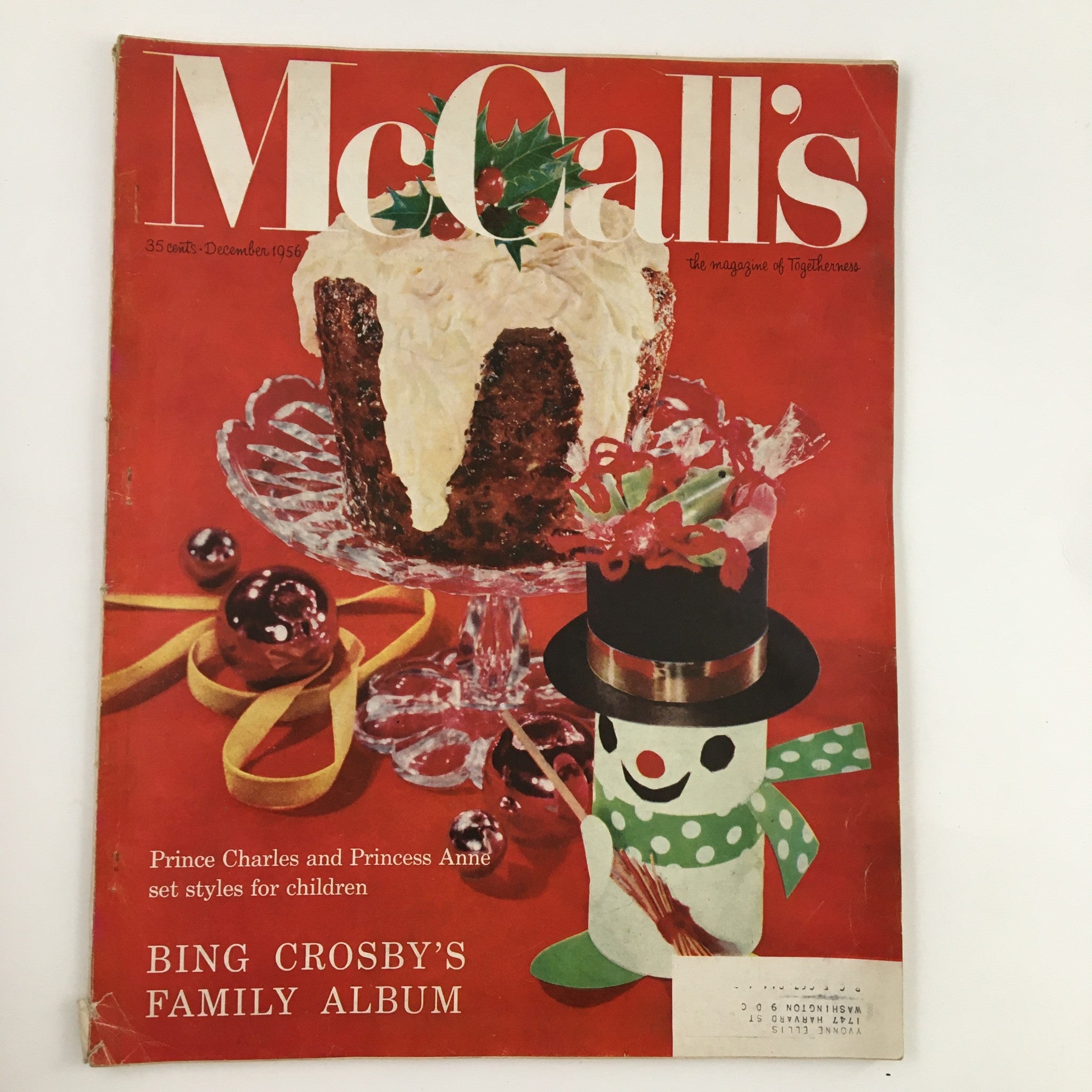 McCall's Magazine December 1956 Snowman in a Hatful of Cream Taffy Merry Giving