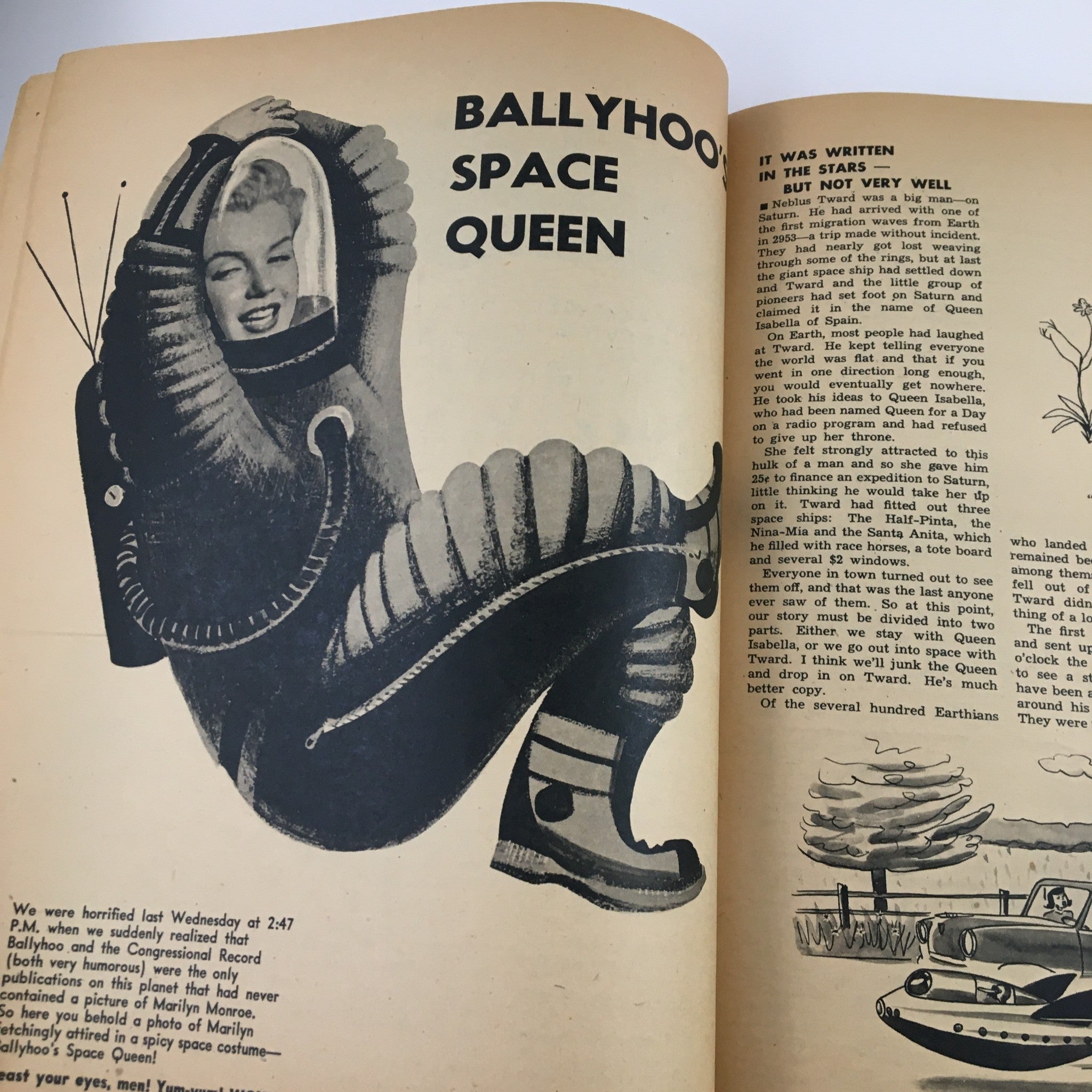 Ballyhoo Humor Magazine Fall 1953 Elmer Zilch Intergalactic Spacelines No Label