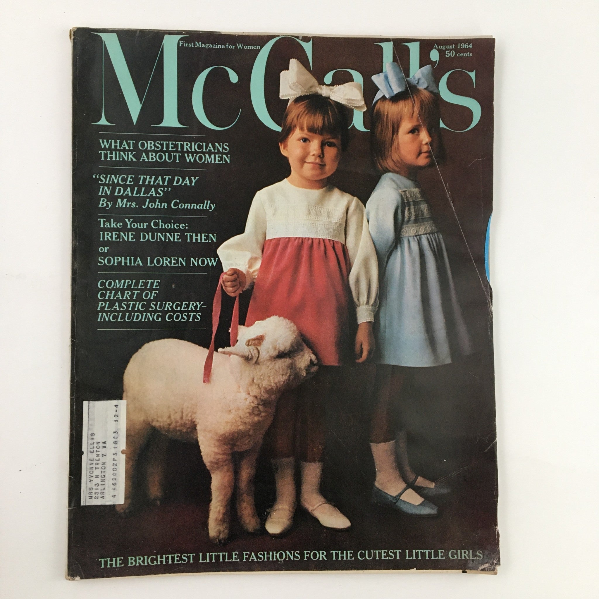 McCall's Magazine August 1964 Little Models Kathy Malloy and Adrienne Miller