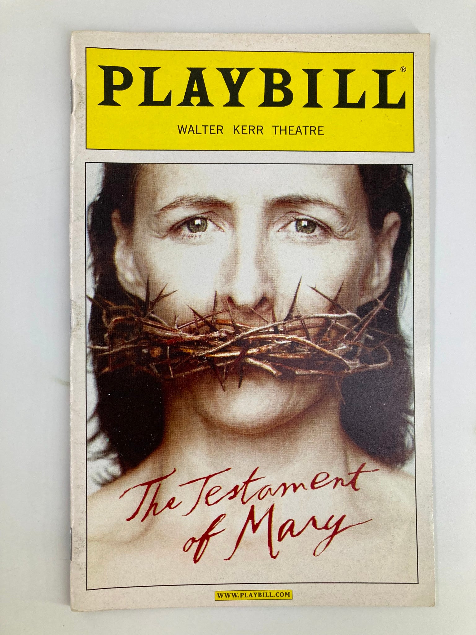 2013 Playbill Walter Kerr Theatre Fiona Shaw in The Testament of Mary