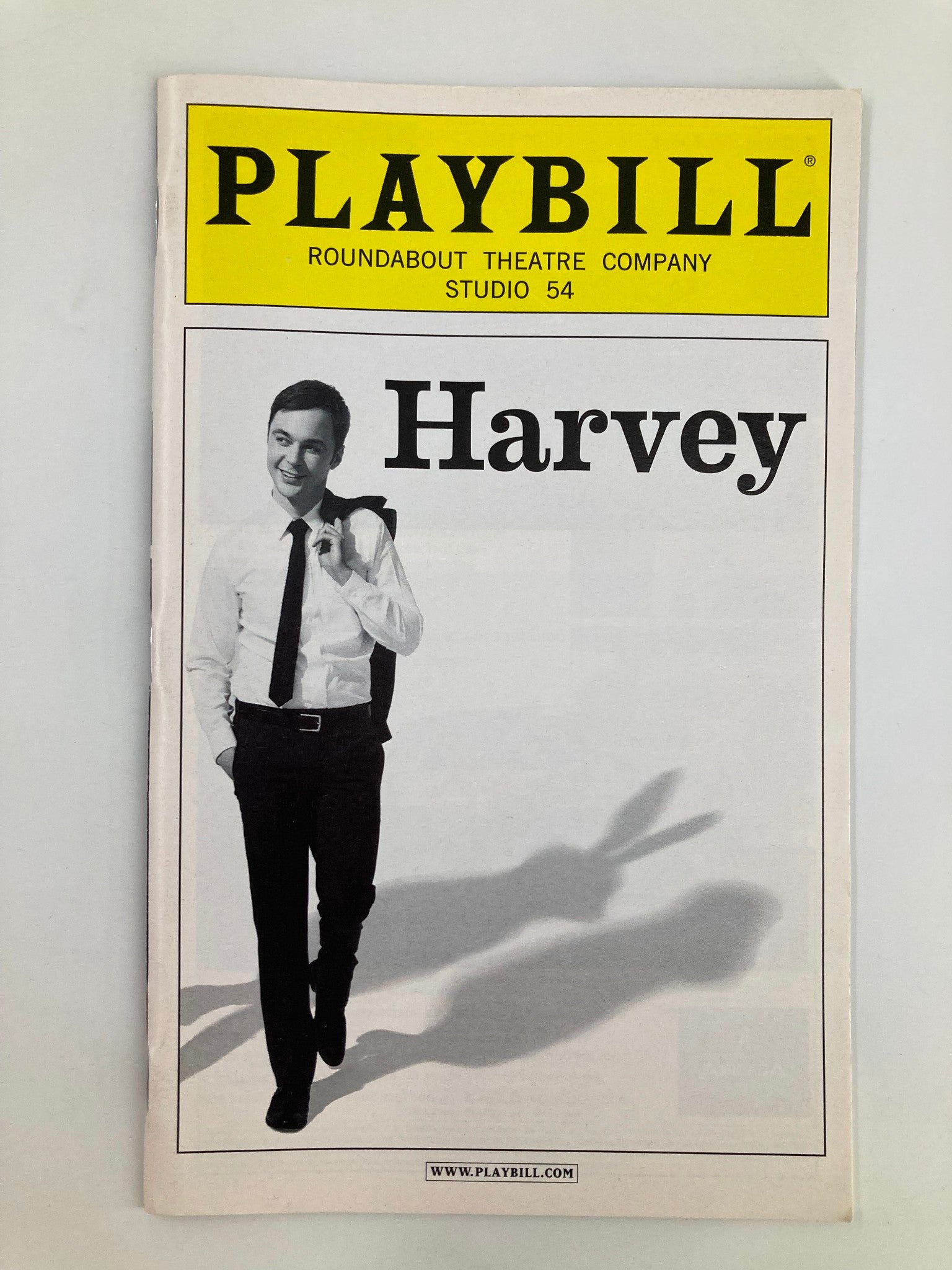 2012 Playbill Studio 54 Jim Parsons, Jessica Hecht in Harvey by Mary Chase