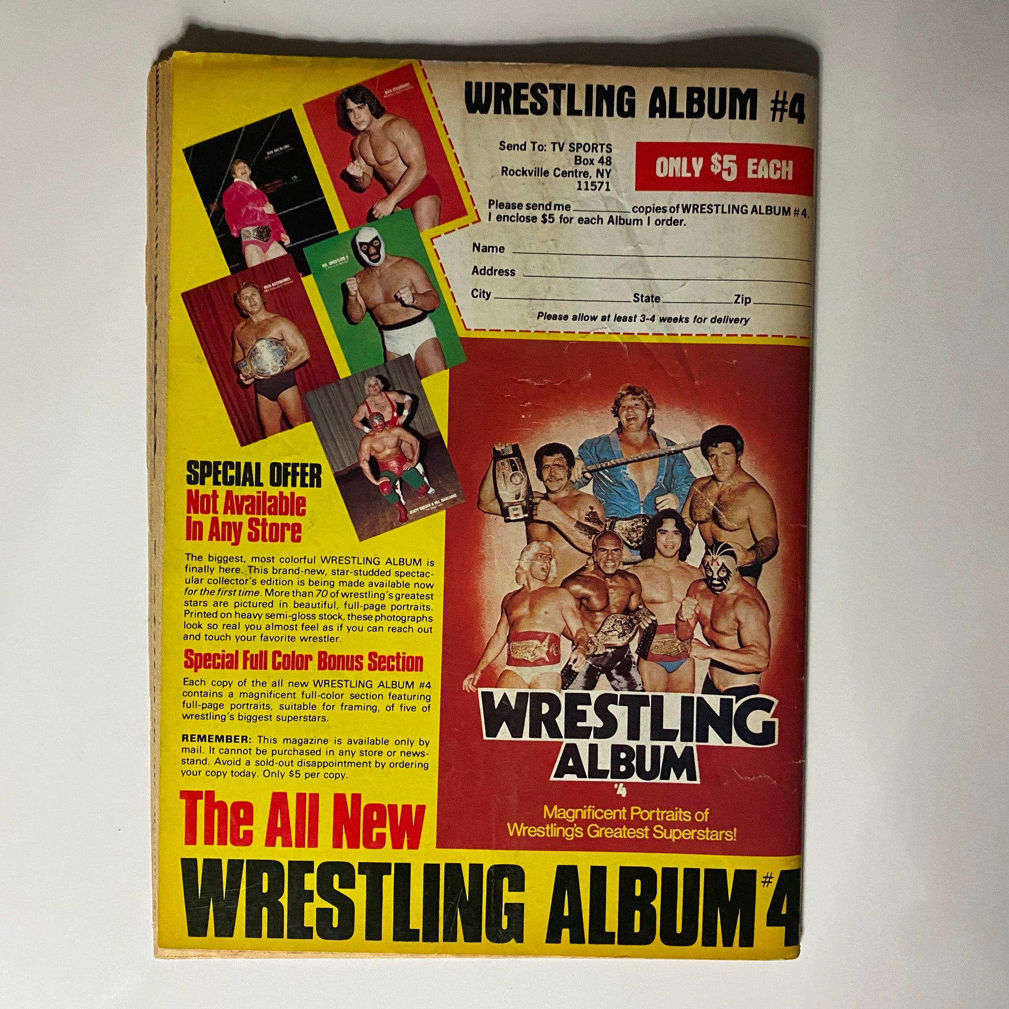 VTG The Wrestler Magazine February 1982 Tommy Rich and Ric Flair No Label
