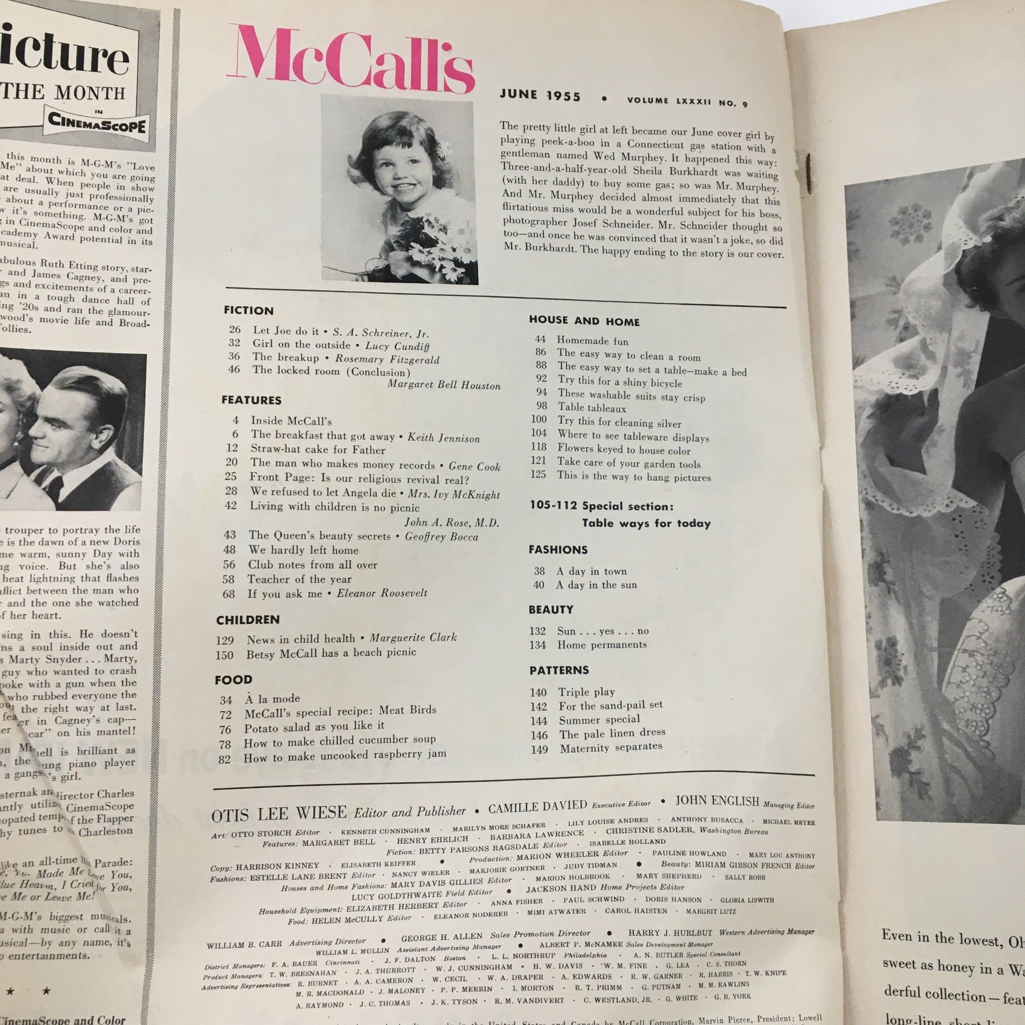 McCall's Magazine June 1955 Little Model Sheila Burkhardt in Connecticut