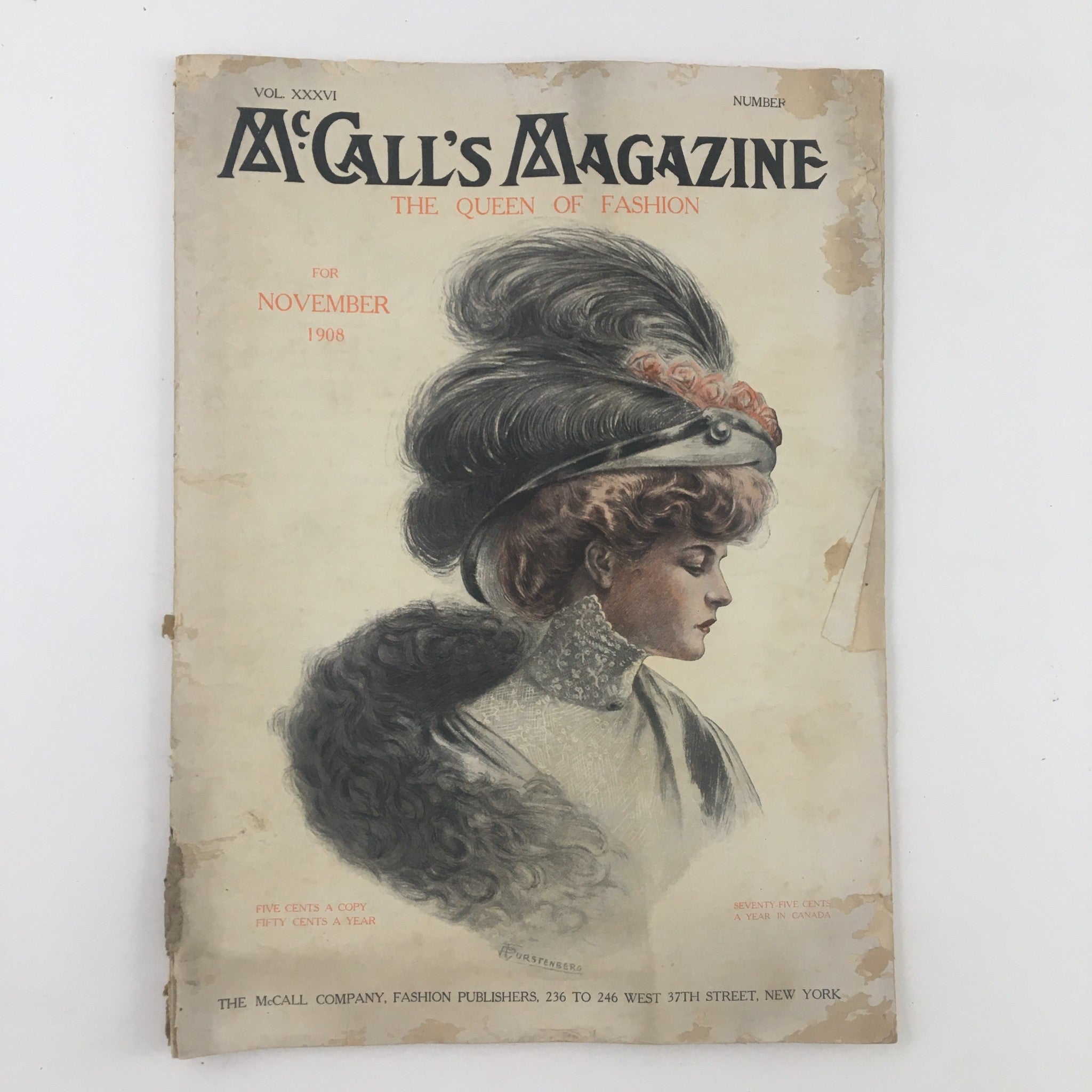 McCall's Magazine November 1908 The Queen of Fashion & A Woman's Age No Label