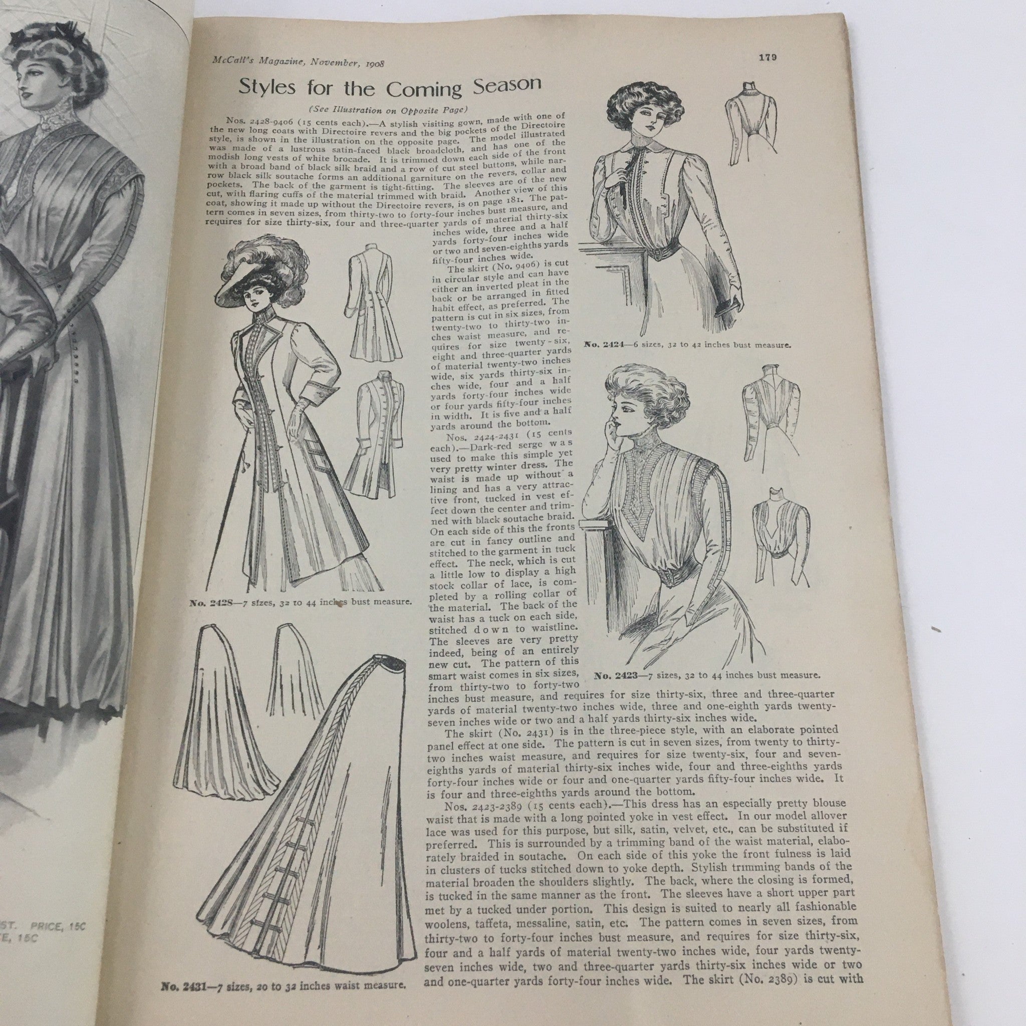 McCall's Magazine November 1908 The Queen of Fashion & A Woman's Age No Label