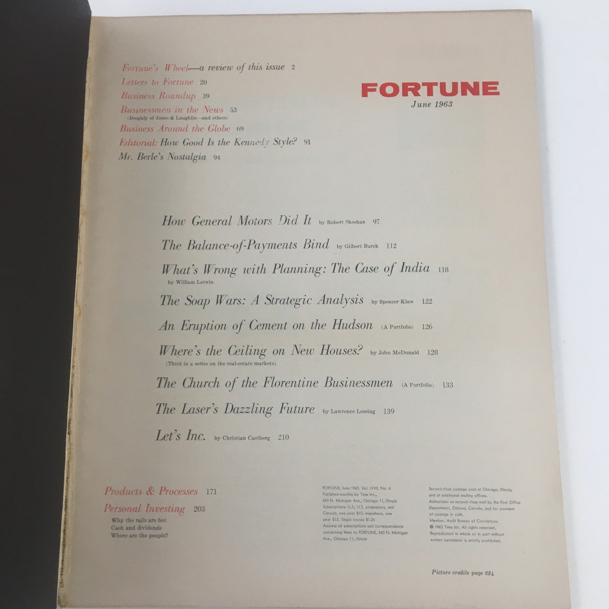 Fortune Magazine June 1963 The Balance-of-Payments Bind No Label