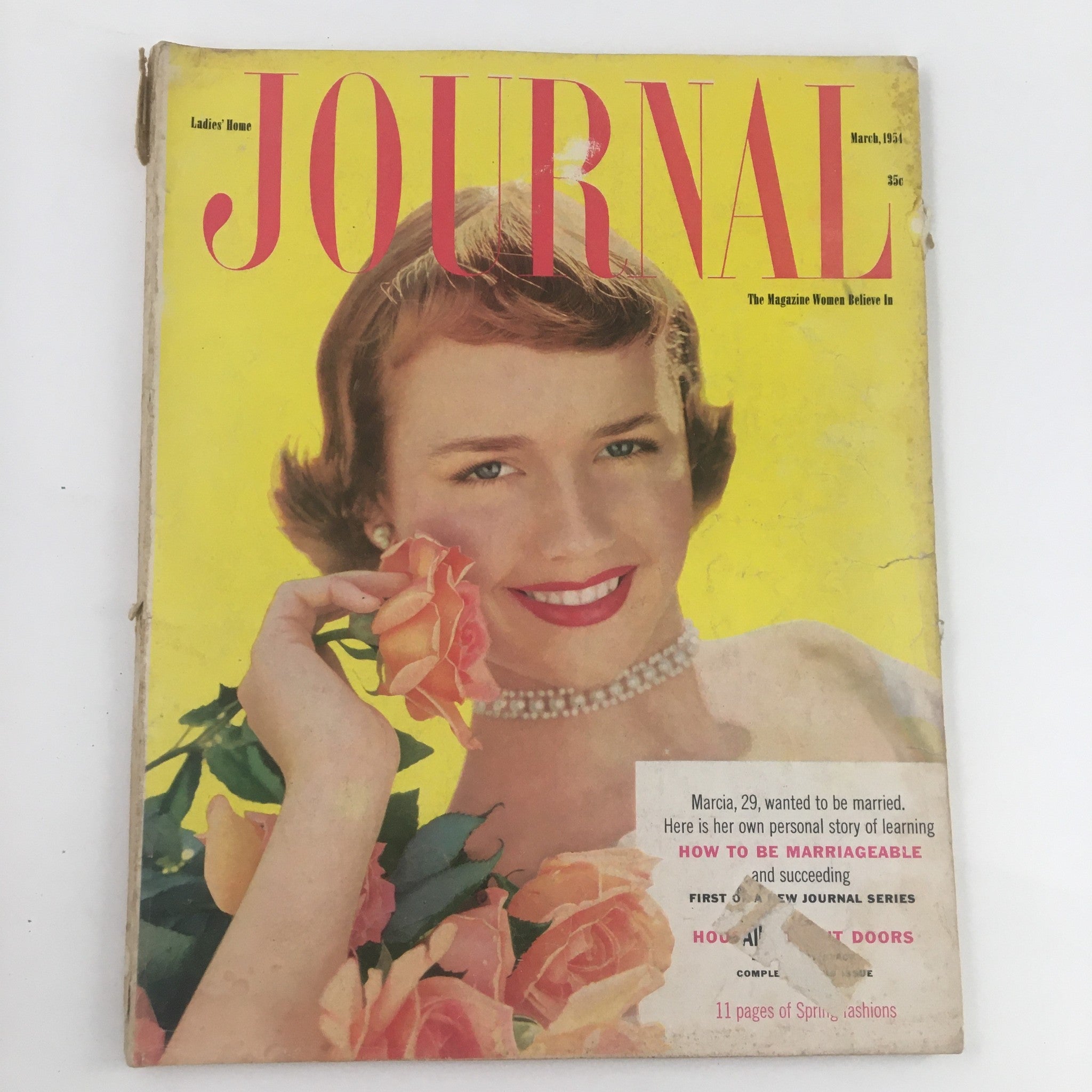 Ladies' Home Journal Magazine March 1954 How To Be Marriageable by Marcia, 29